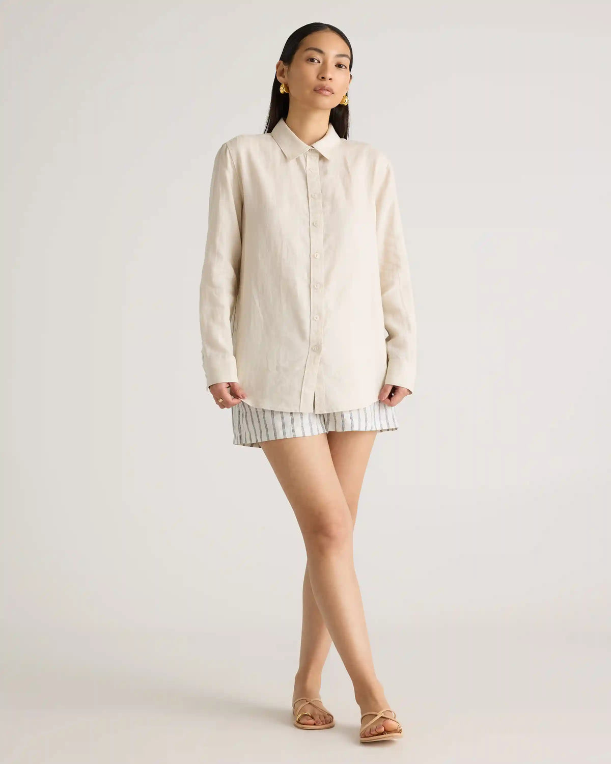 100% European Linen Long Sleeve Shirt
