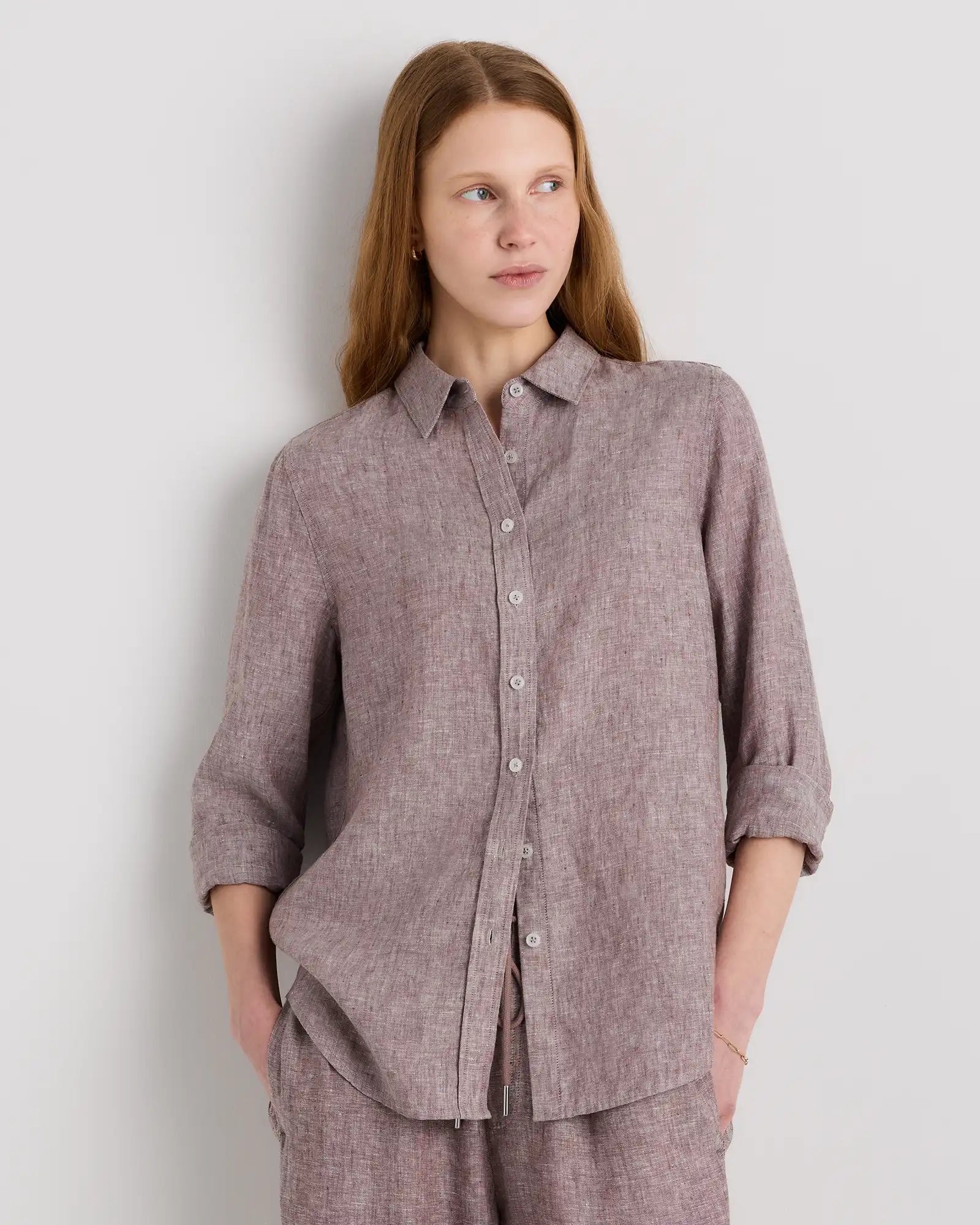 100% European Linen Long Sleeve Shirt