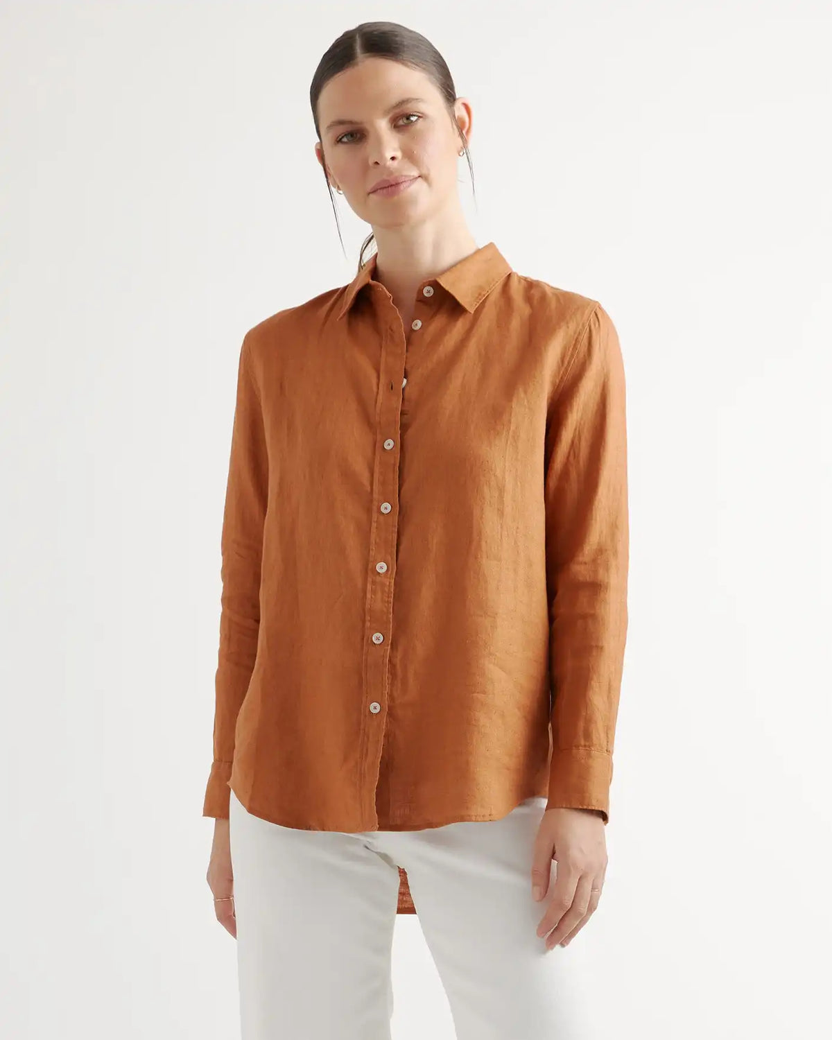 100% European Linen Long Sleeve Shirt