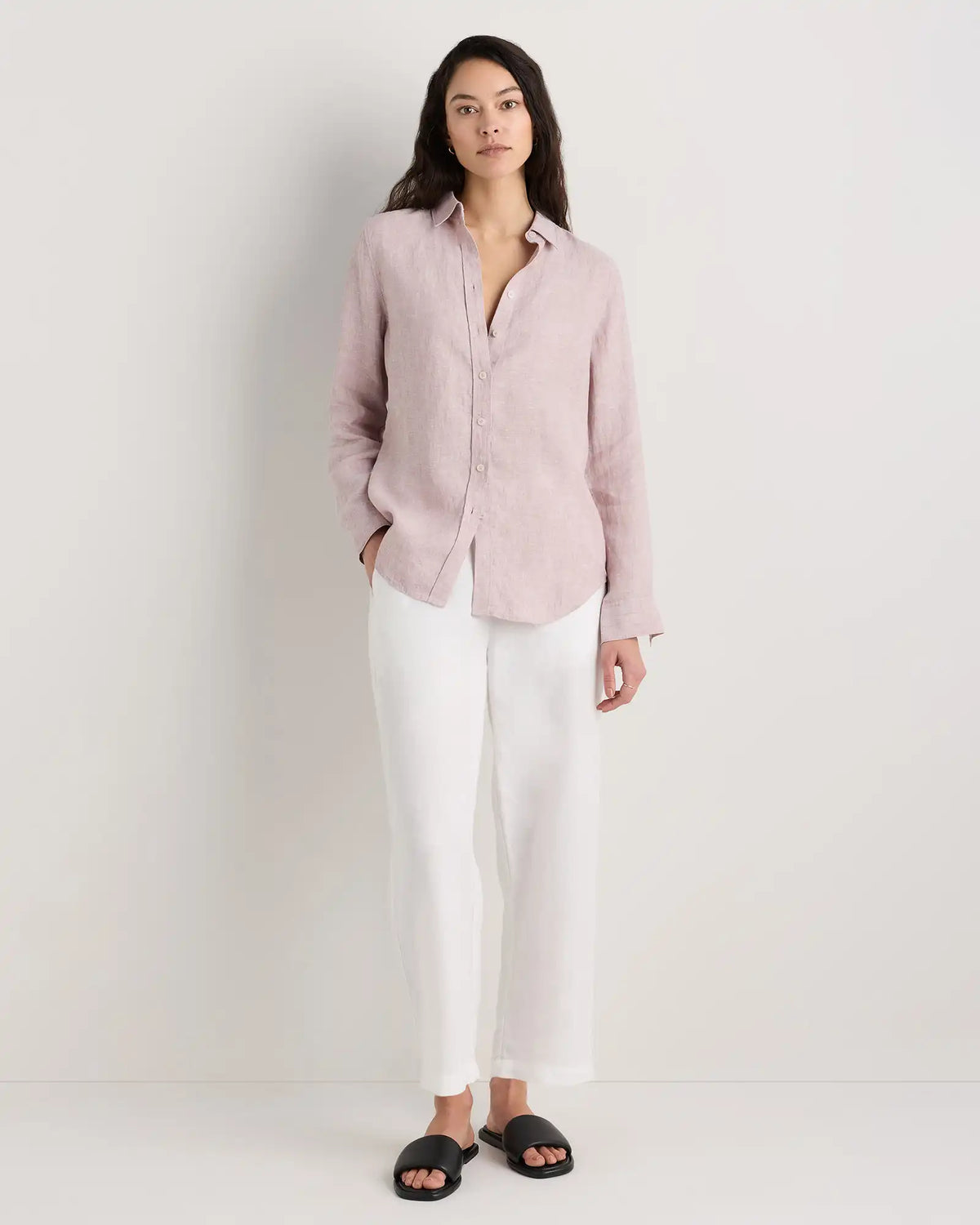 100% European Linen Long Sleeve Shirt