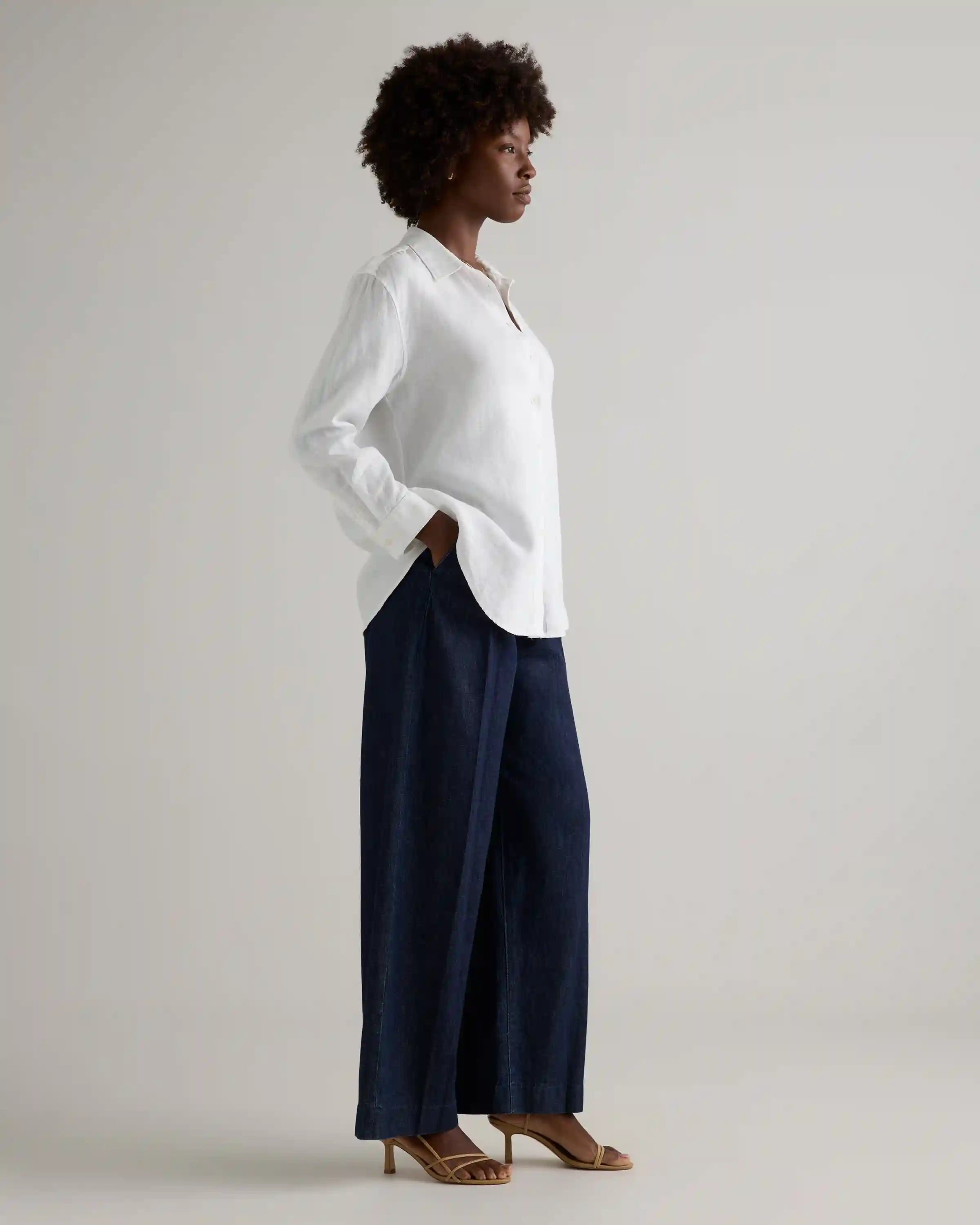 100% European Linen Long Sleeve Shirt