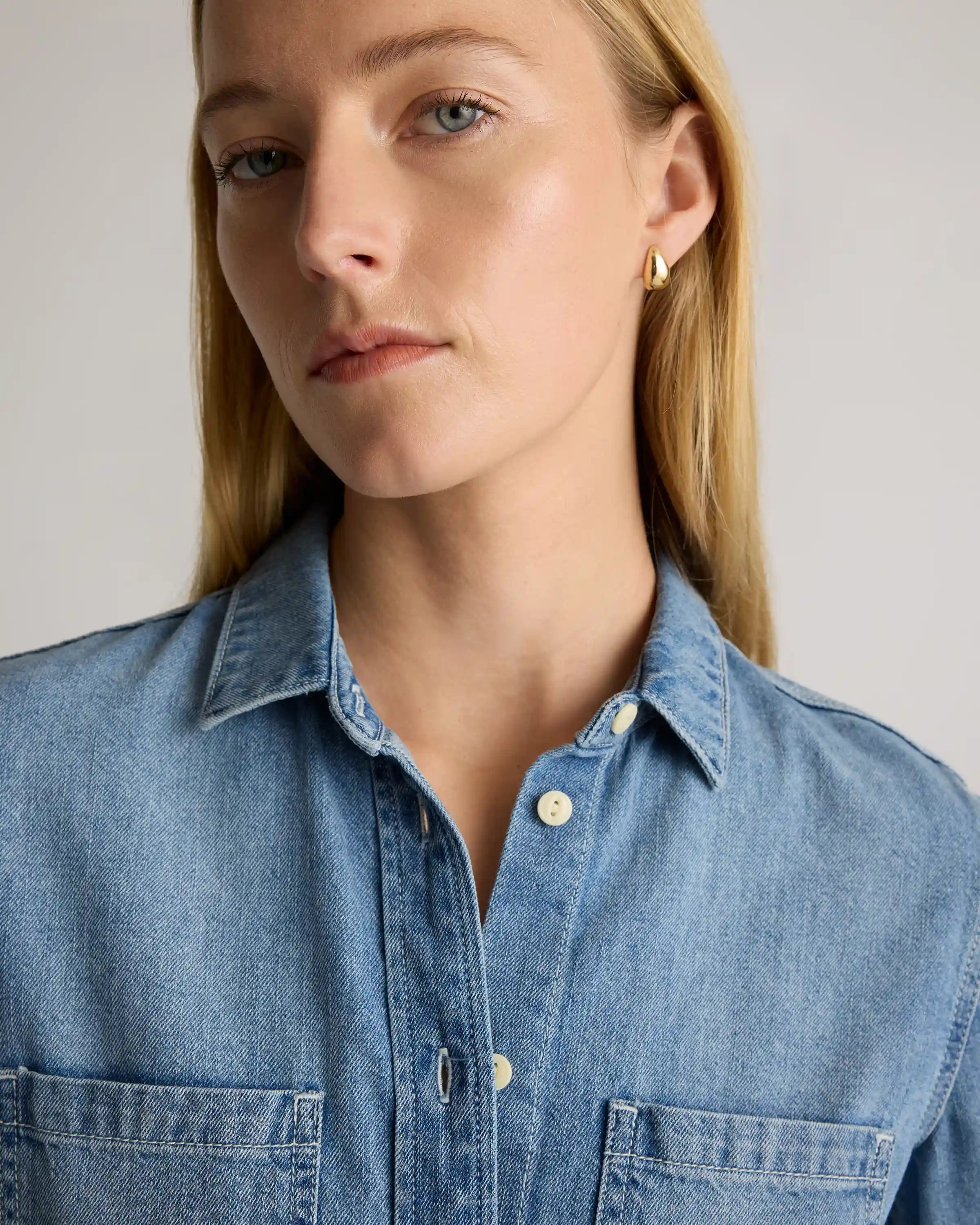 Distressed Denim Shirt