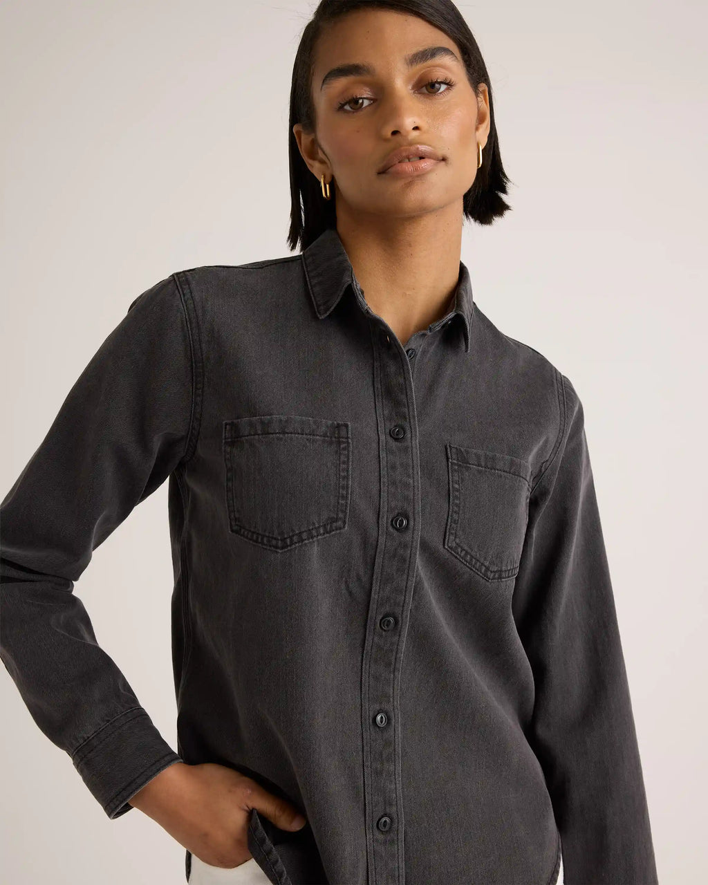 Distressed Denim Shirt