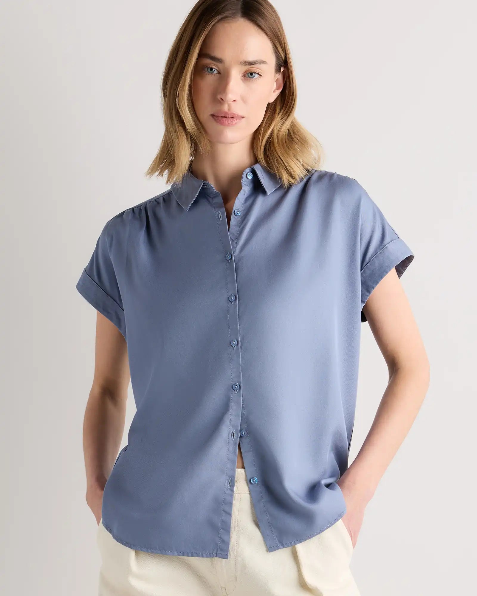 Vintage Wash Tencel Camp Shirt