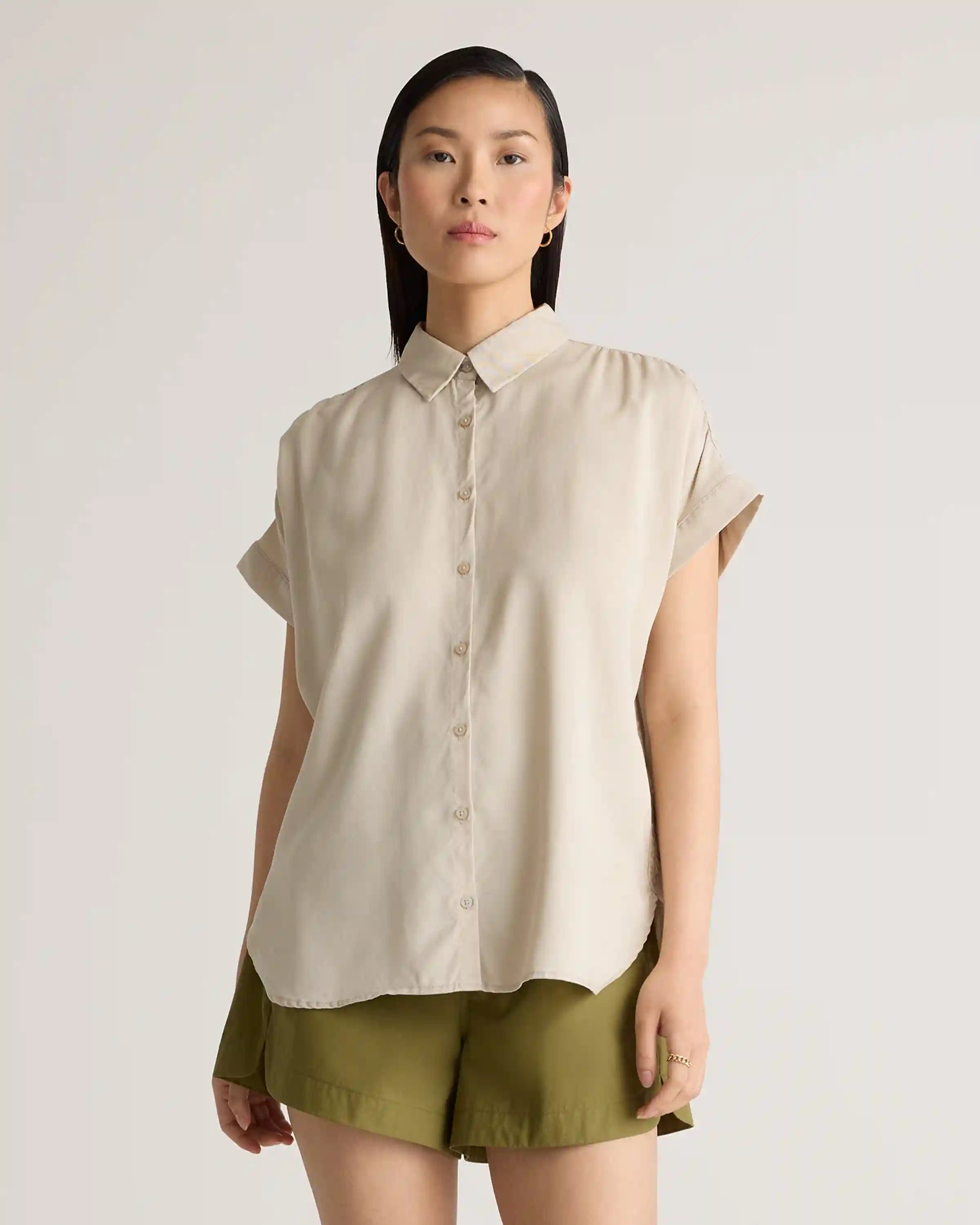 Vintage Wash Tencel Camp Shirt