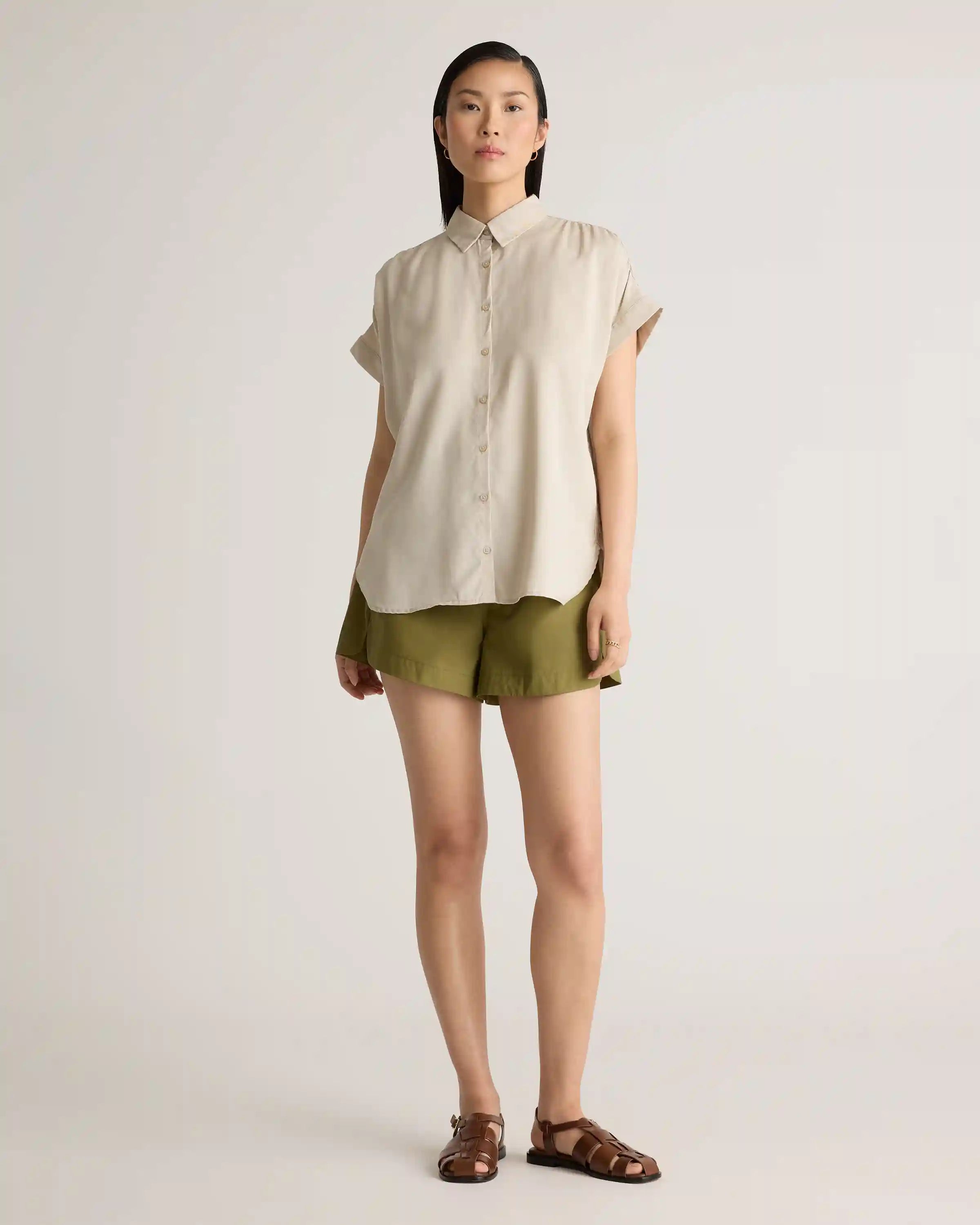 Vintage Wash Tencel Camp Shirt