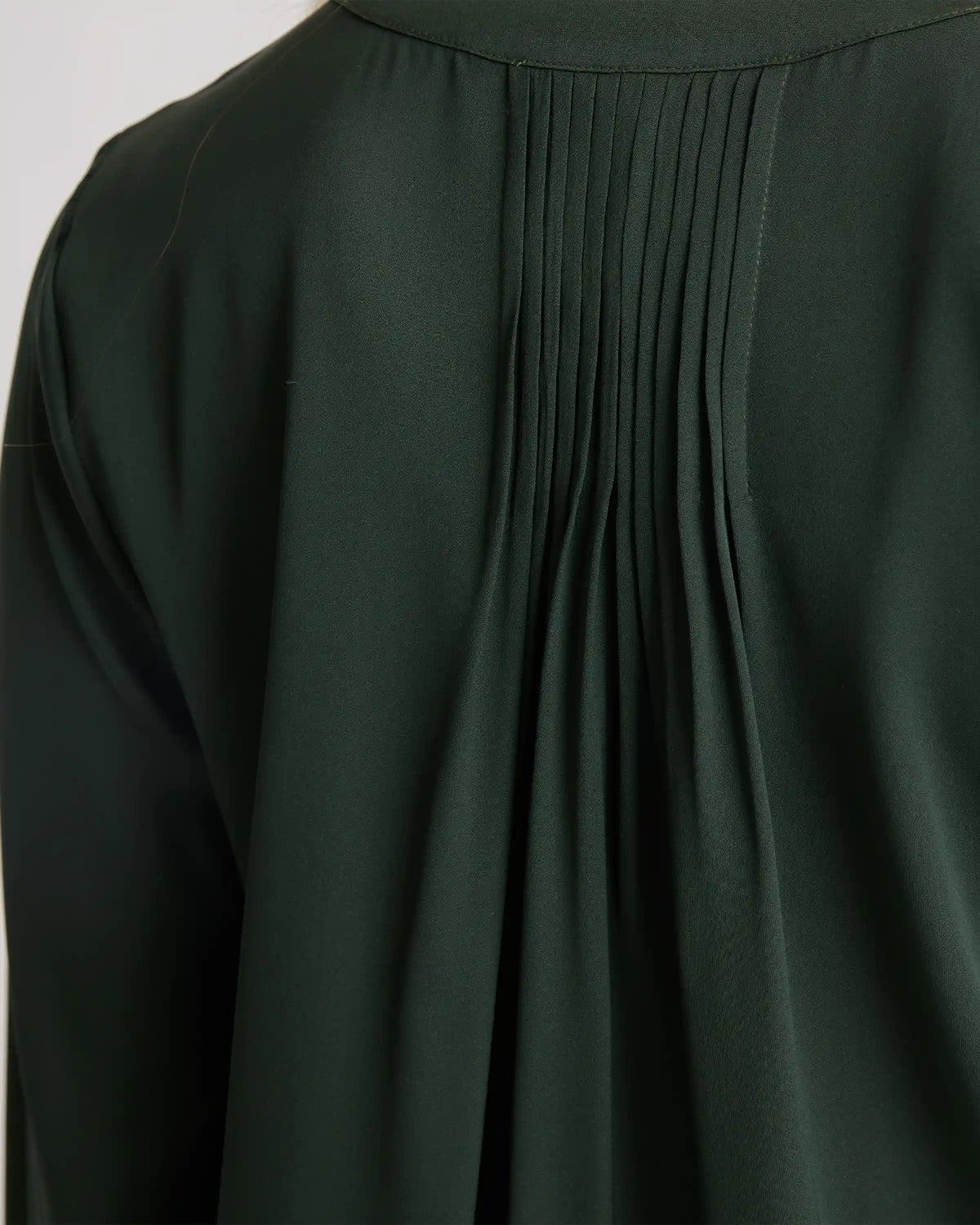 Washable Stretch Silk Pleat Back Blouse