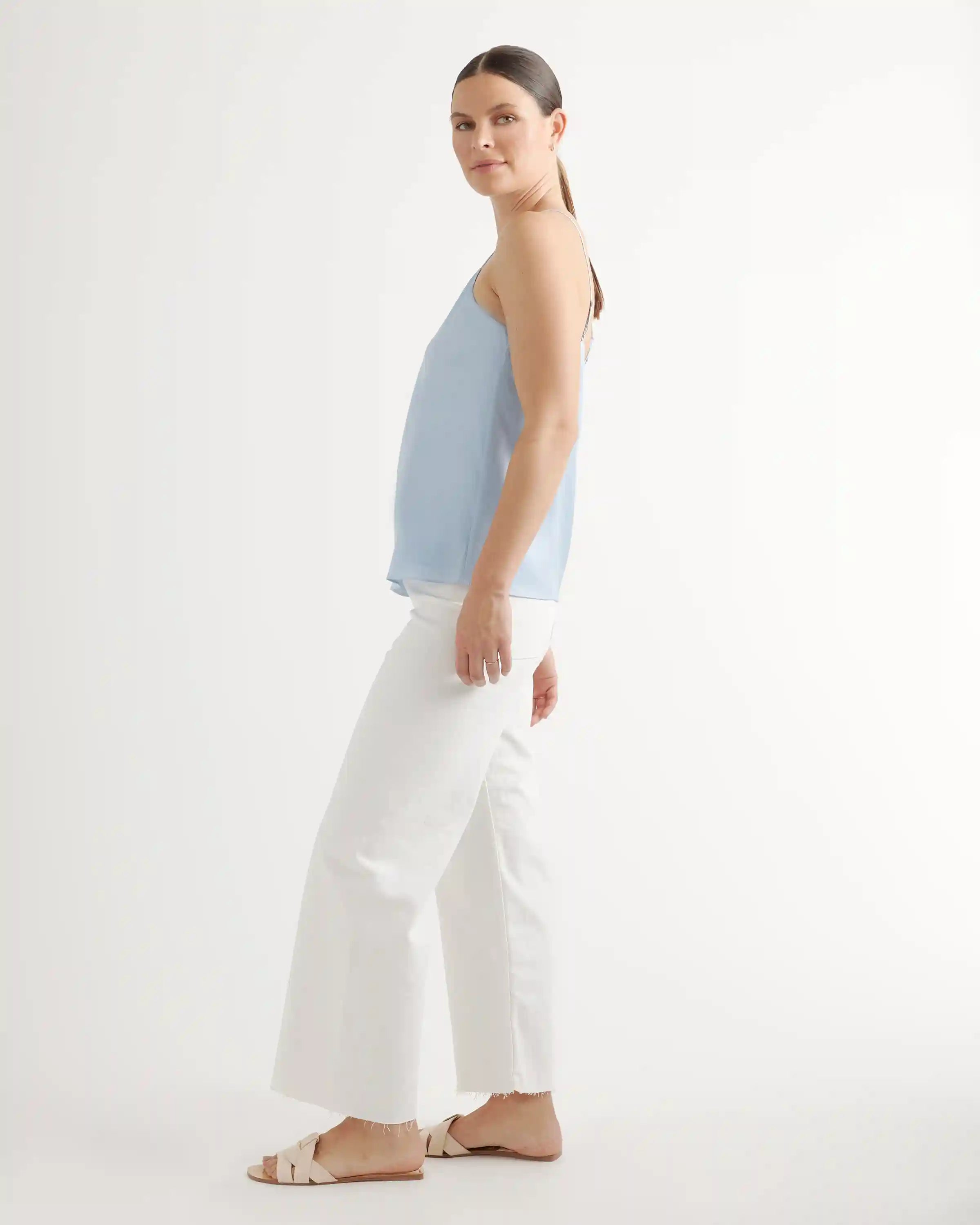 Washable Stretch Silk V-Neck Cami