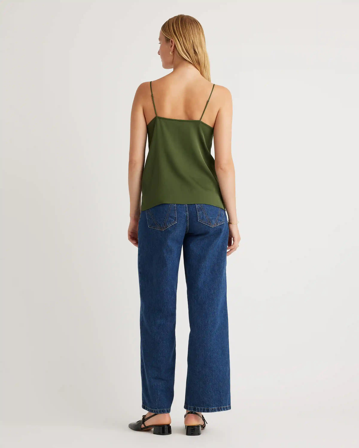 Washable Stretch Silk V-Neck Cami