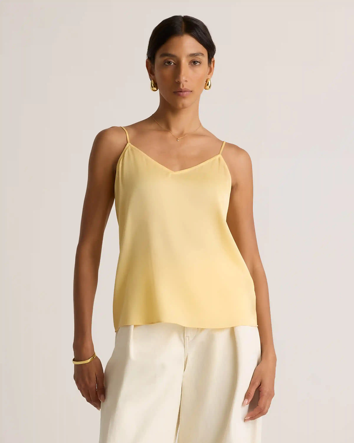 Washable Stretch Silk V-Neck Cami