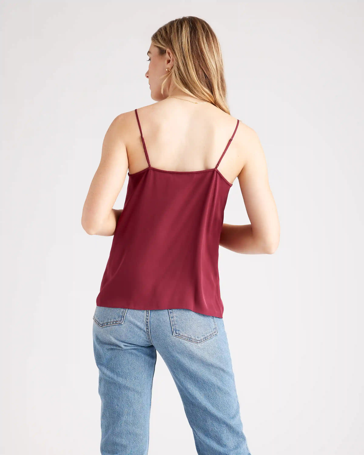 Washable Stretch Silk V-Neck Cami