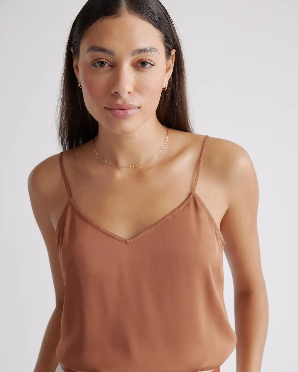 Washable Stretch Silk V-Neck Cami