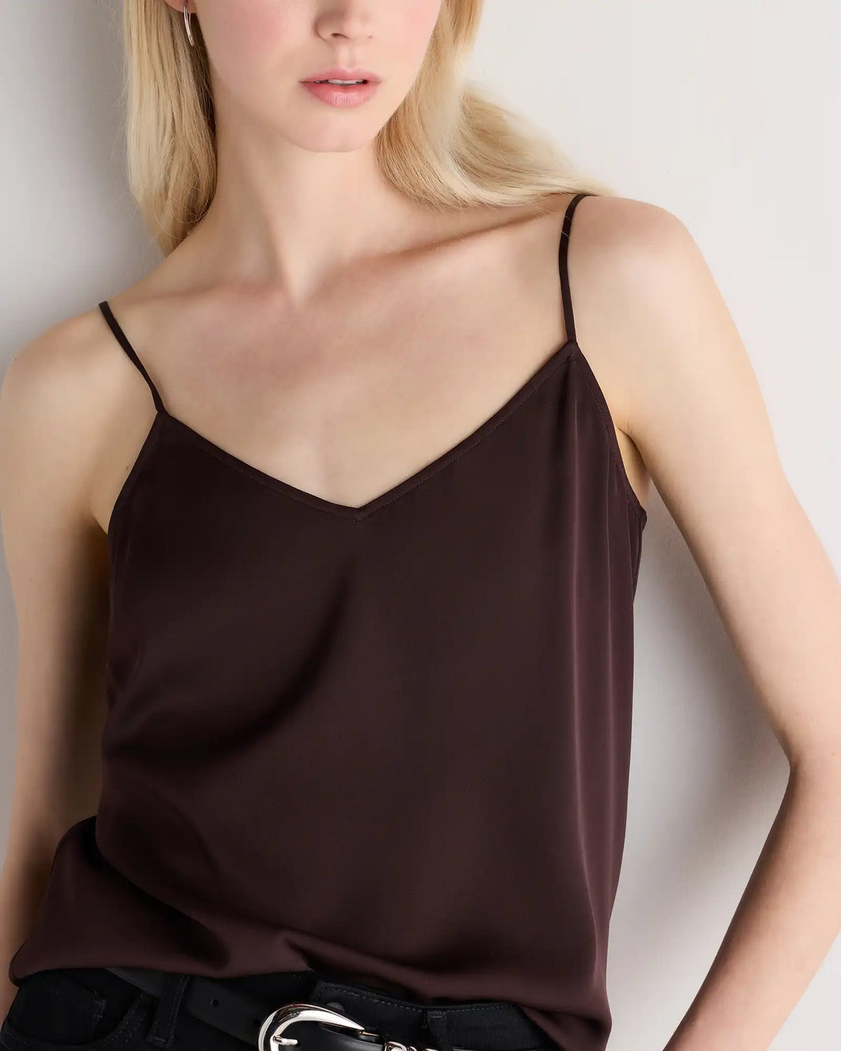 Washable Stretch Silk V-Neck Cami