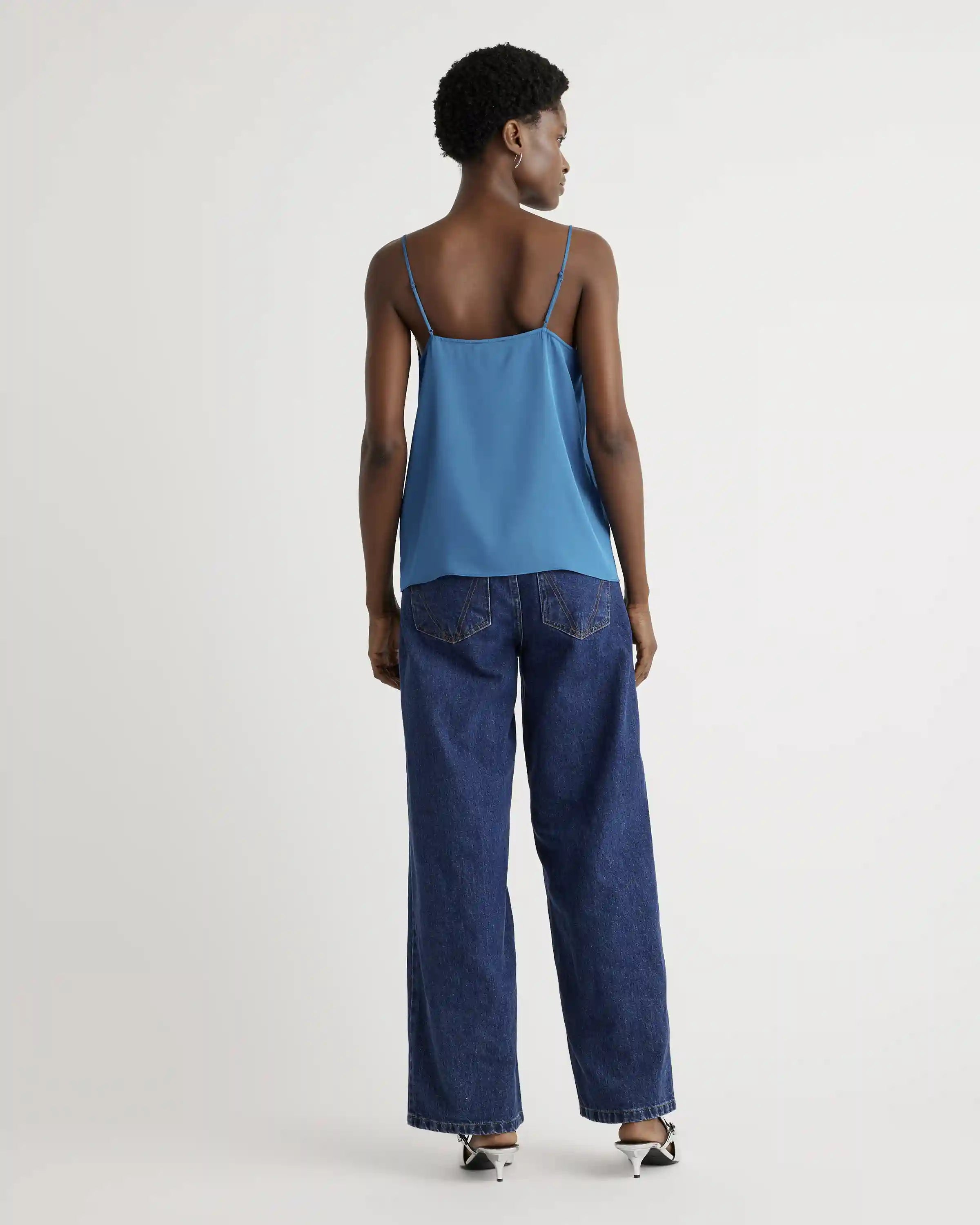 Washable Stretch Silk V-Neck Cami