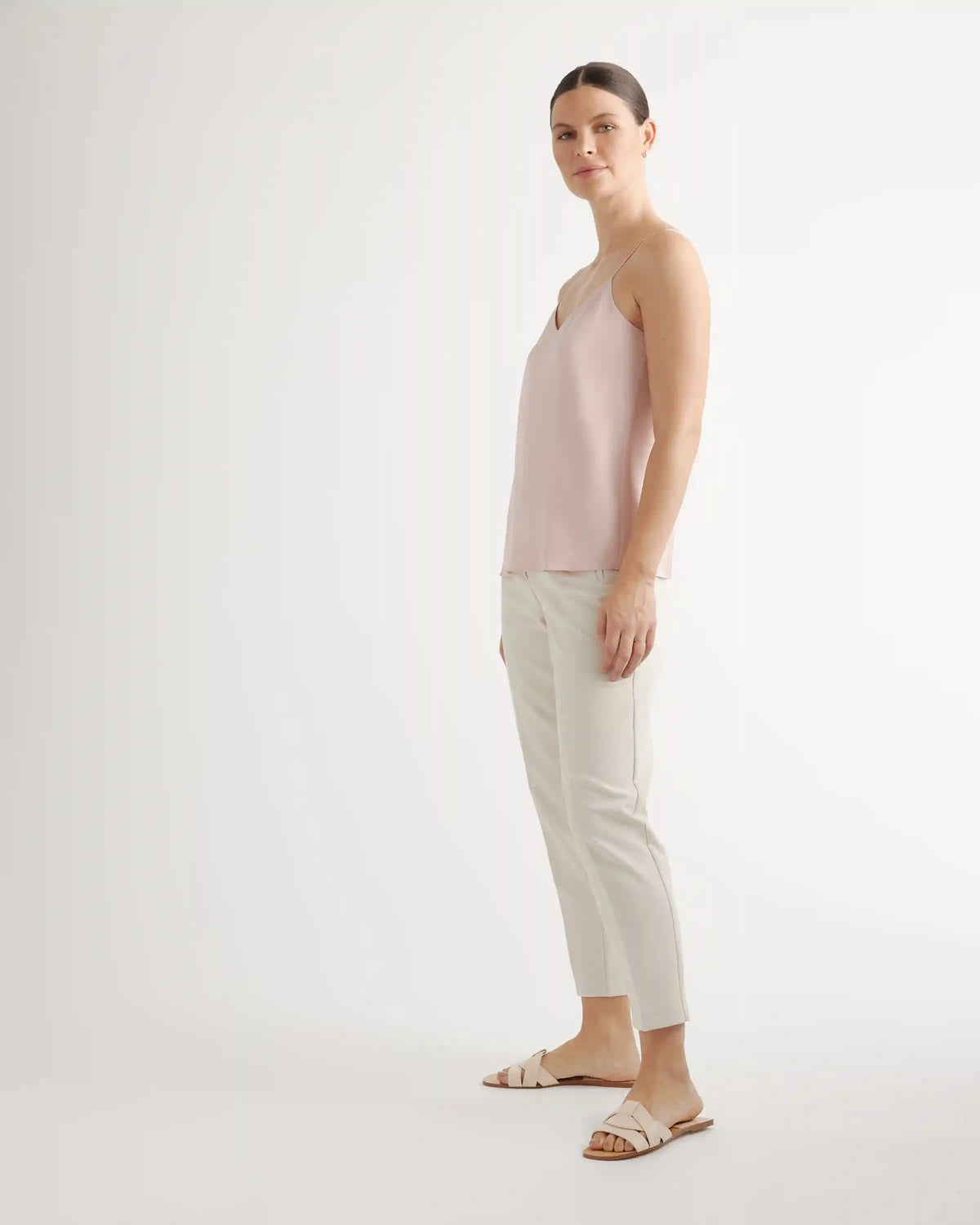 Washable Stretch Silk V-Neck Cami