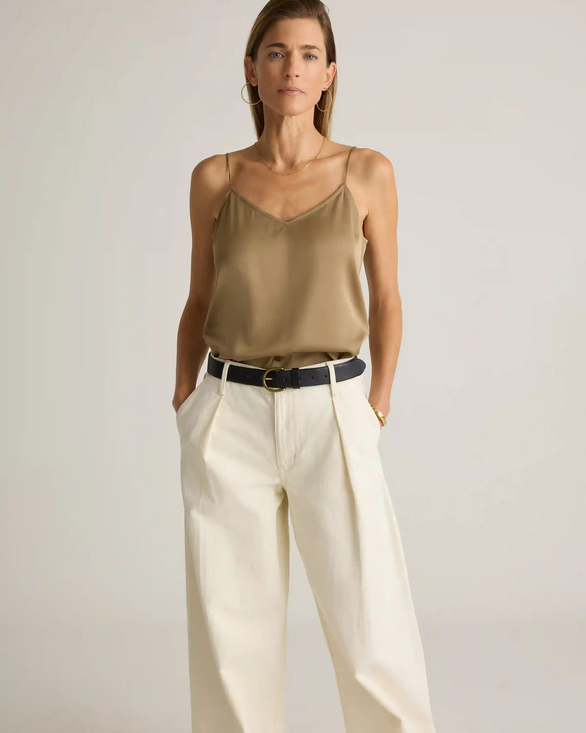 Washable Stretch Silk V-Neck Cami