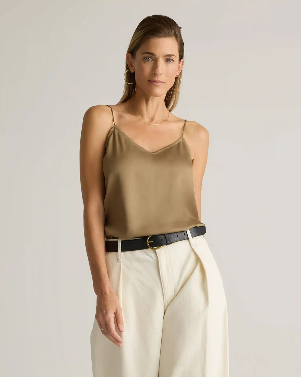 Washable Stretch Silk V-Neck Cami