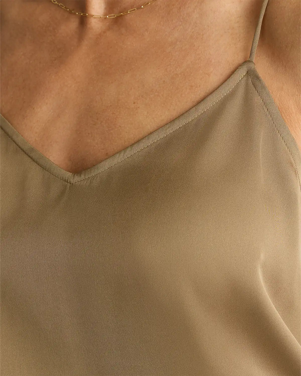Washable Stretch Silk V-Neck Cami