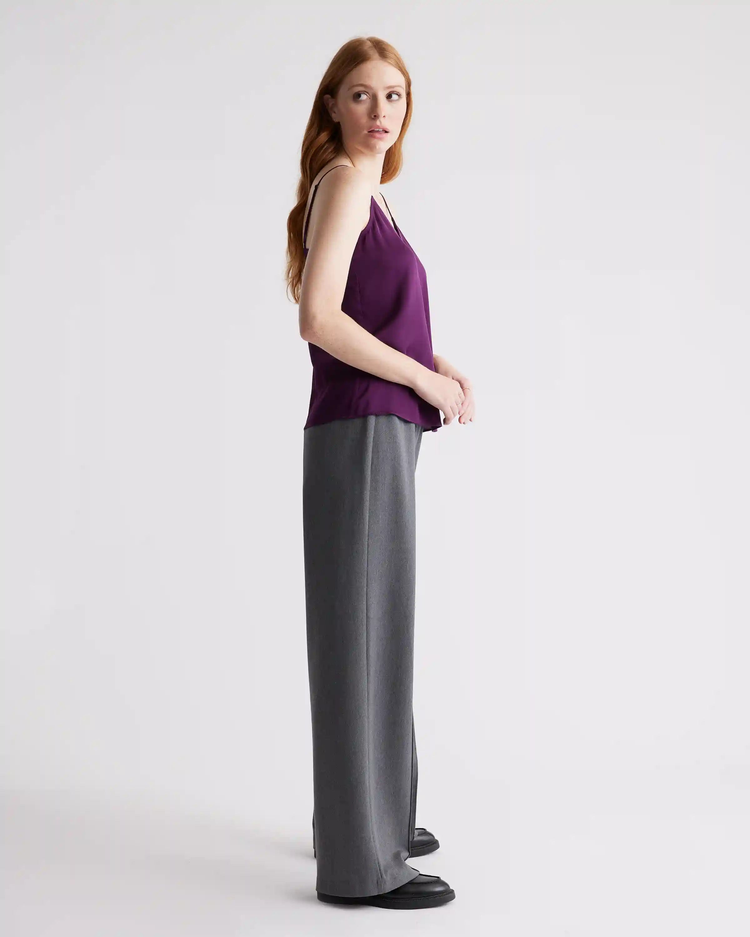 Washable Stretch Silk V-Neck Cami
