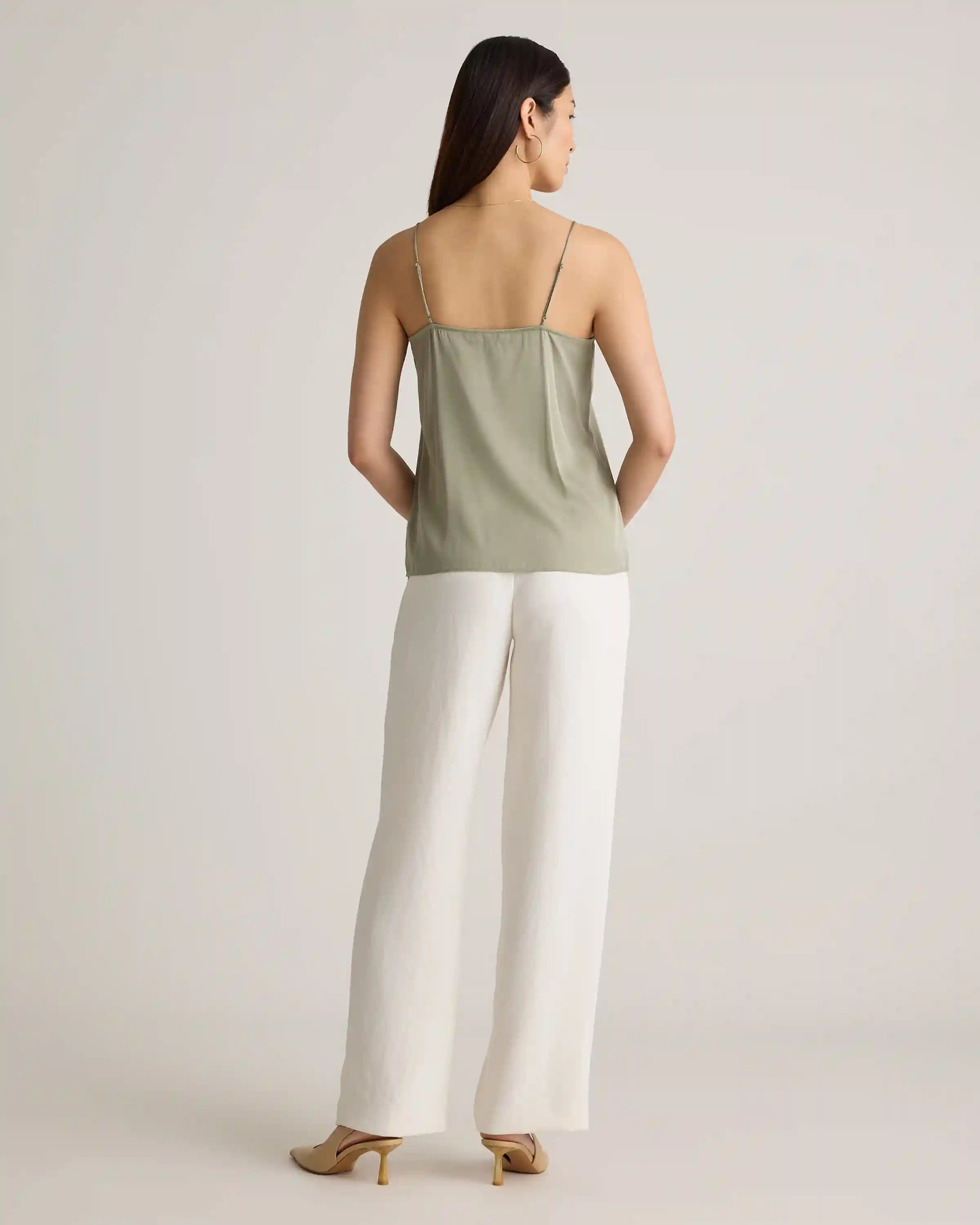 Washable Stretch Silk V-Neck Cami