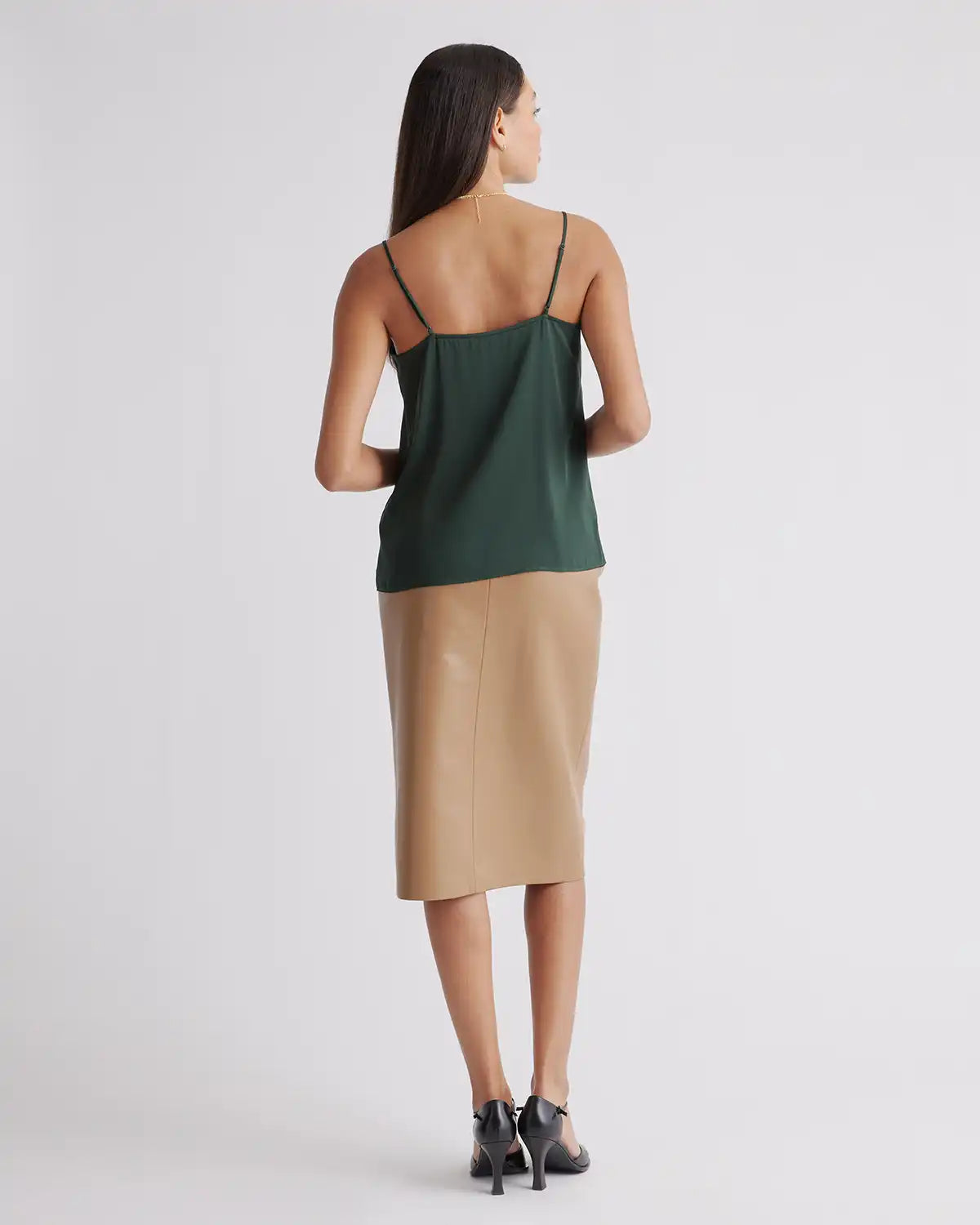 Washable Stretch Silk V-Neck Cami