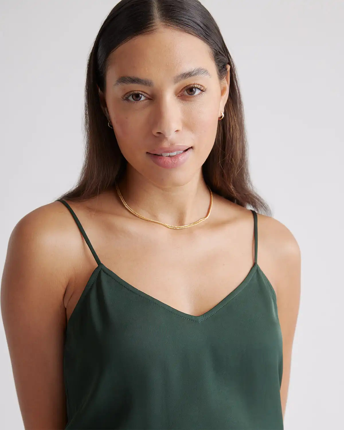Washable Stretch Silk V-Neck Cami