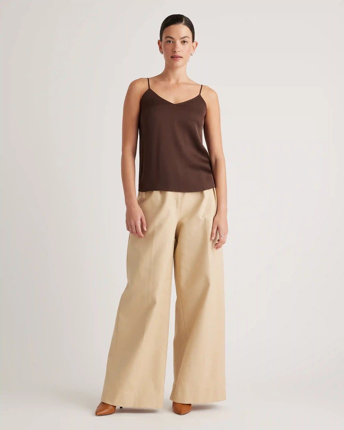 Washable Stretch Silk V-Neck Cami