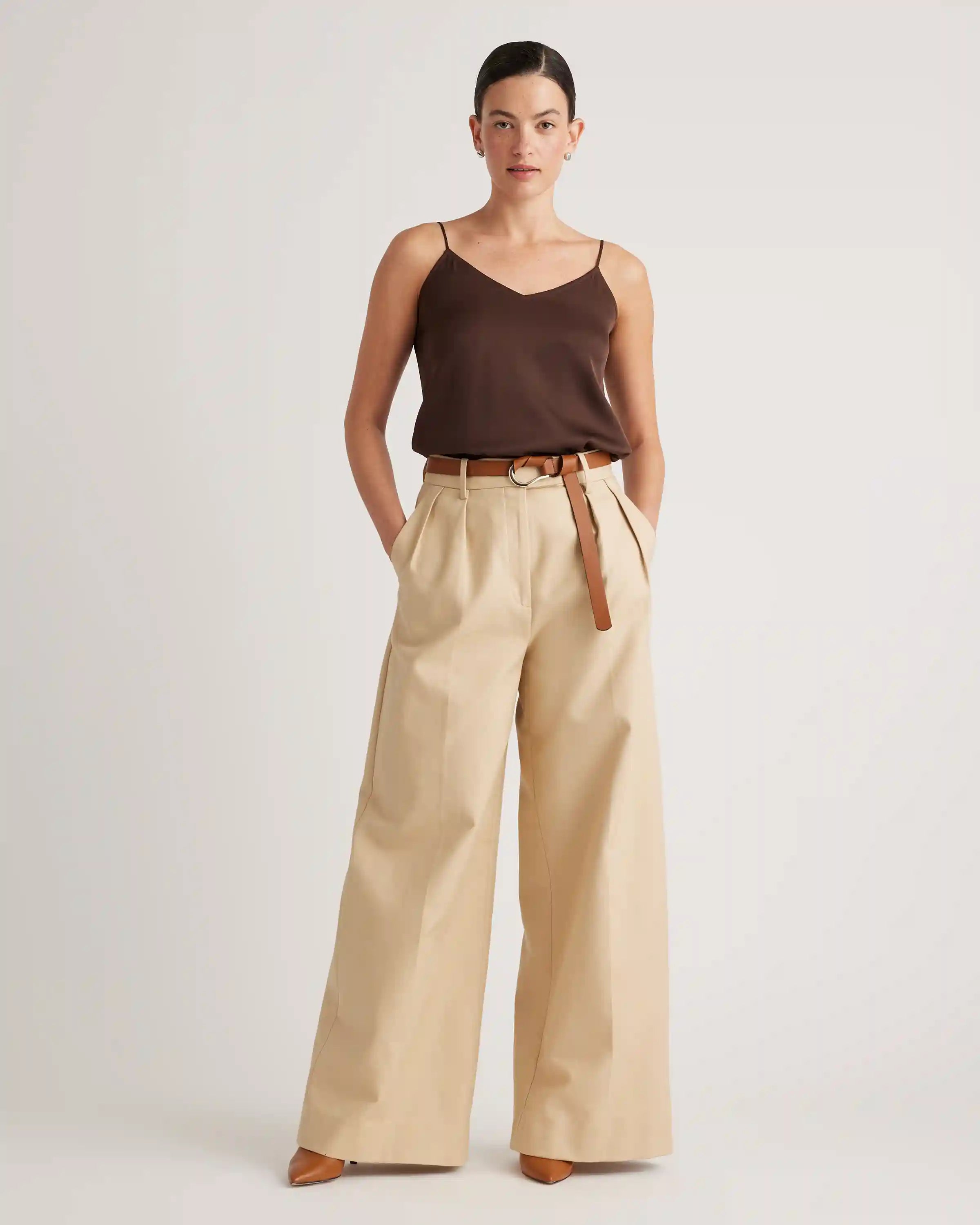 Washable Stretch Silk V-Neck Cami