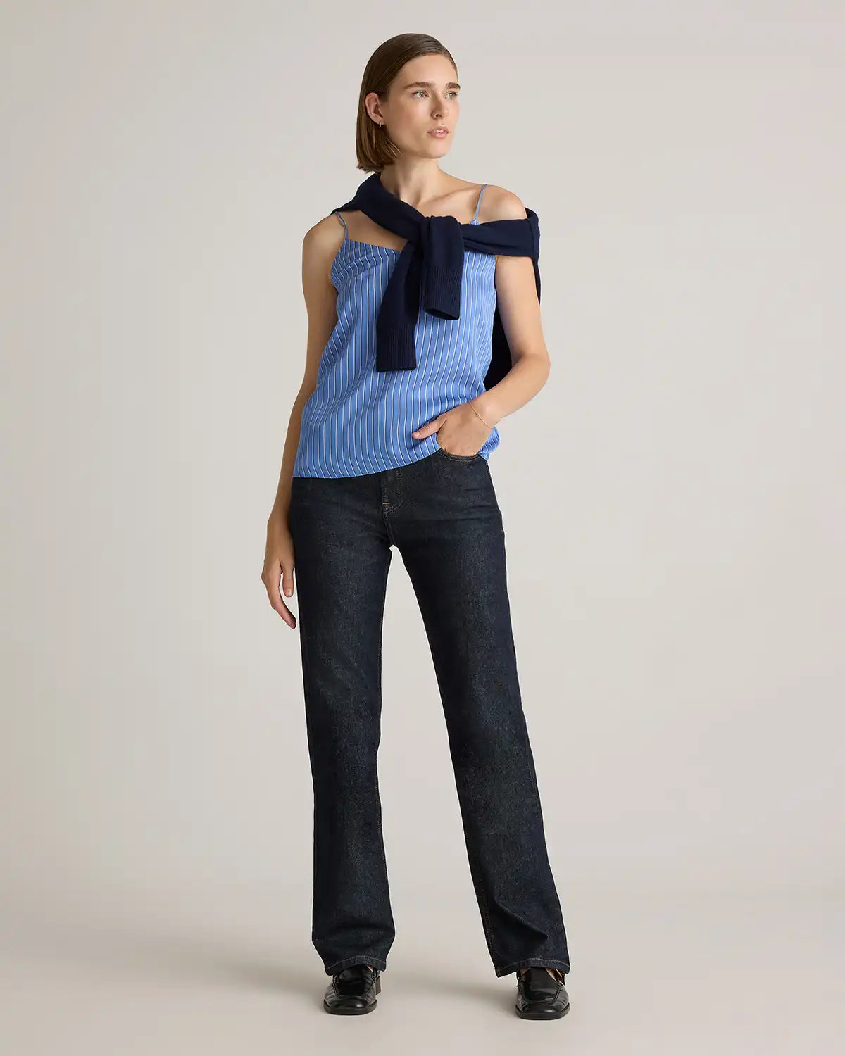 Washable Stretch Silk V-Neck Cami