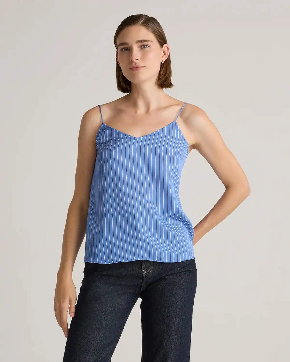 Washable Stretch Silk V-Neck Cami