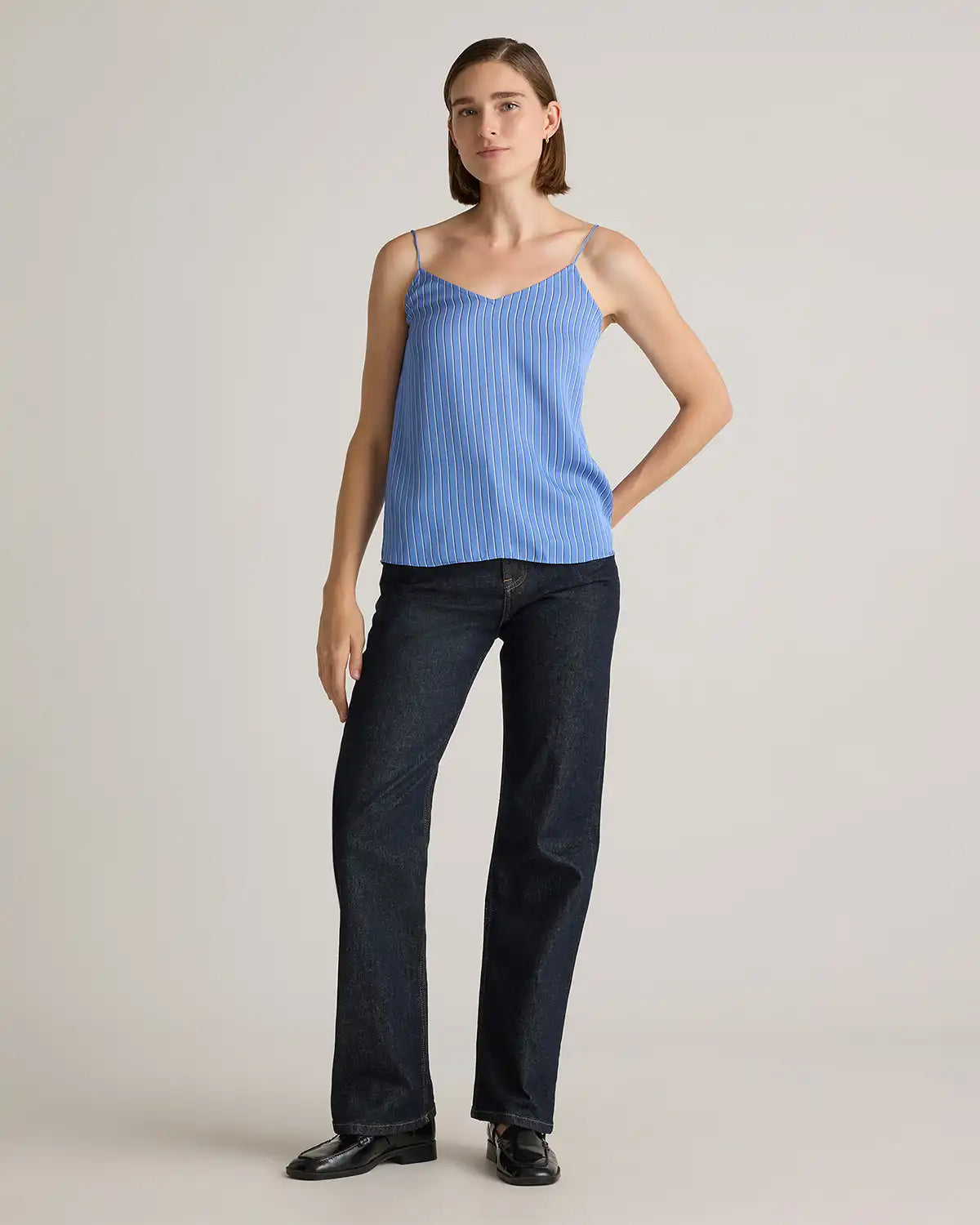Washable Stretch Silk V-Neck Cami