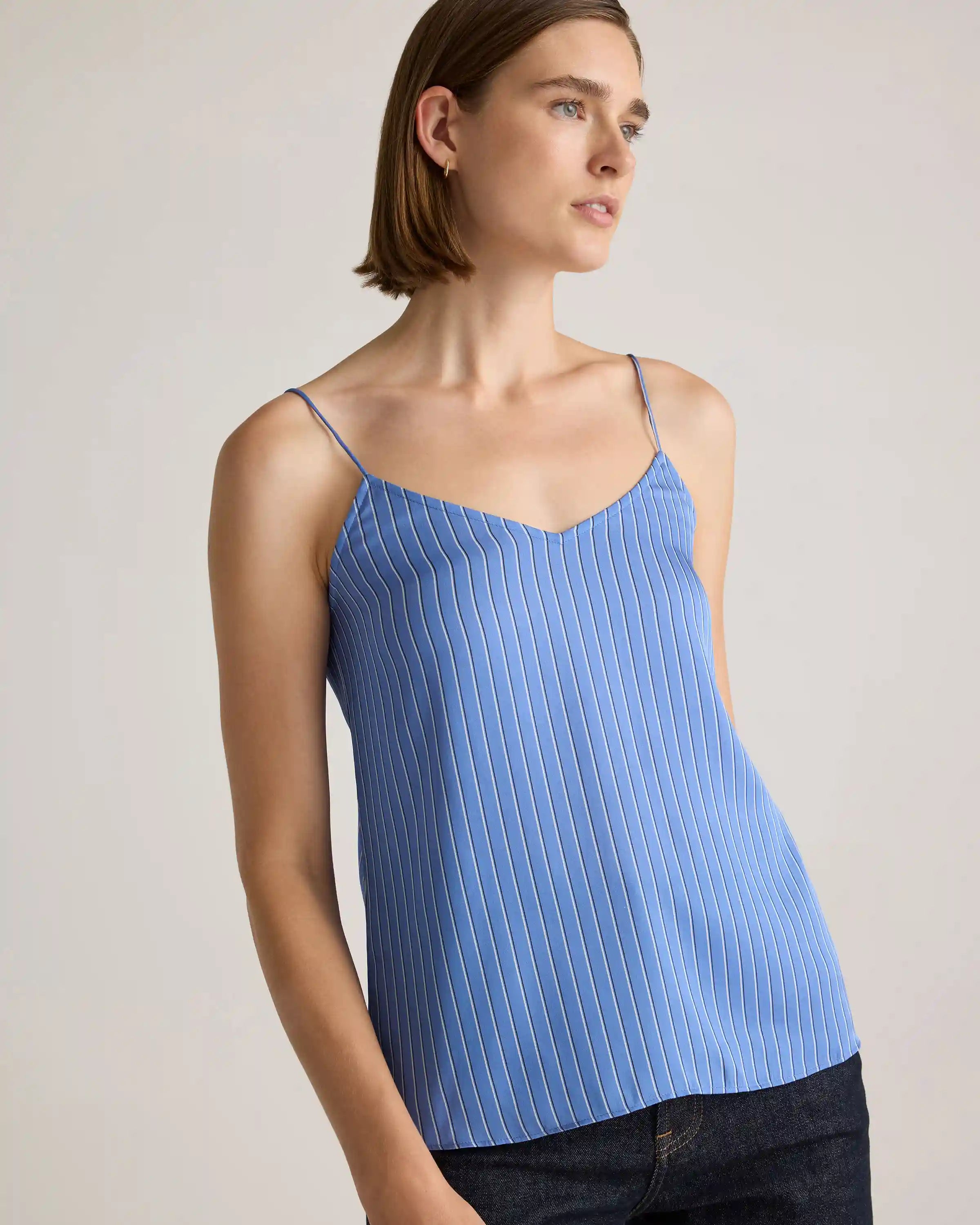 Washable Stretch Silk V-Neck Cami