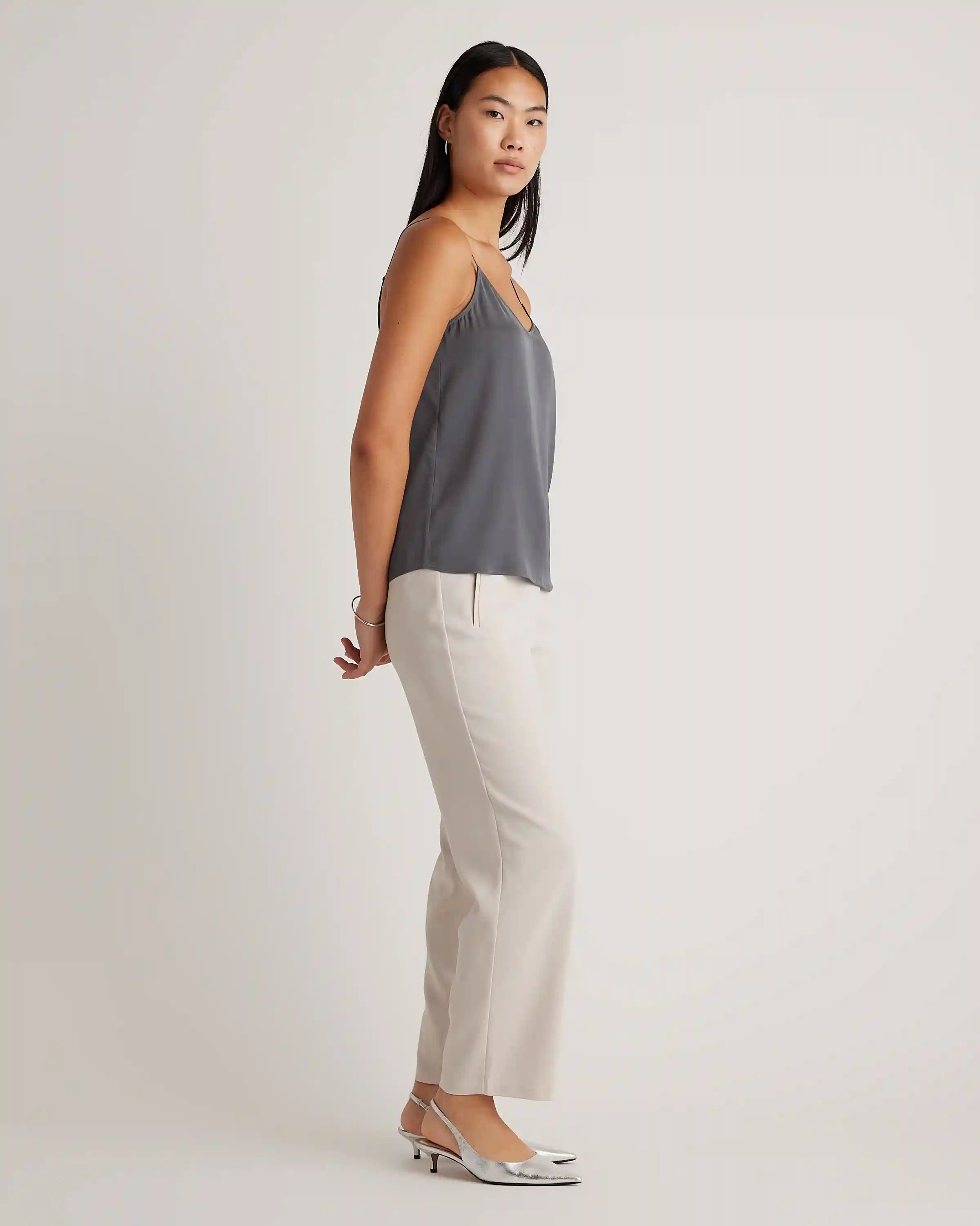Washable Stretch Silk V-Neck Cami