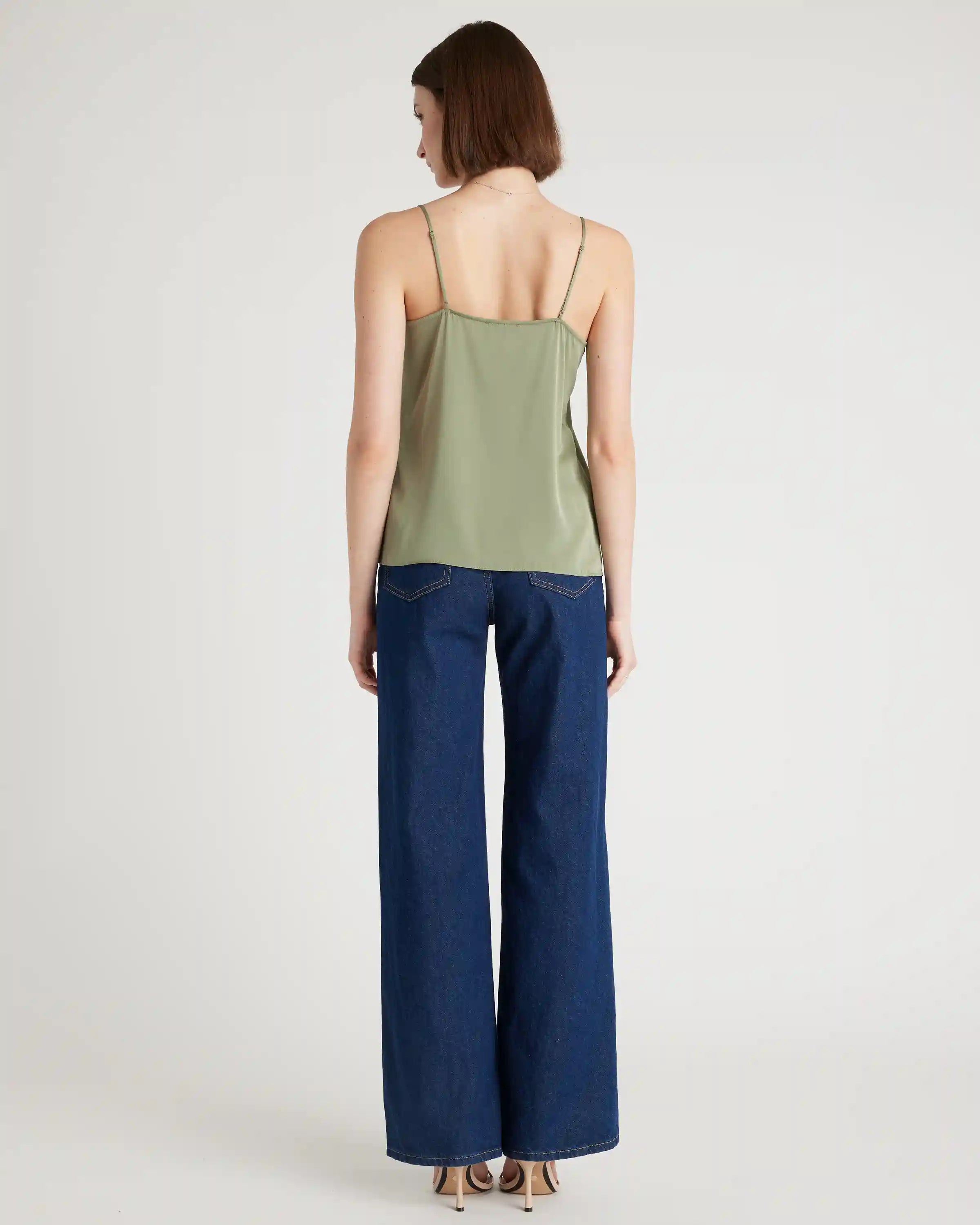 Washable Stretch Silk V-Neck Cami
