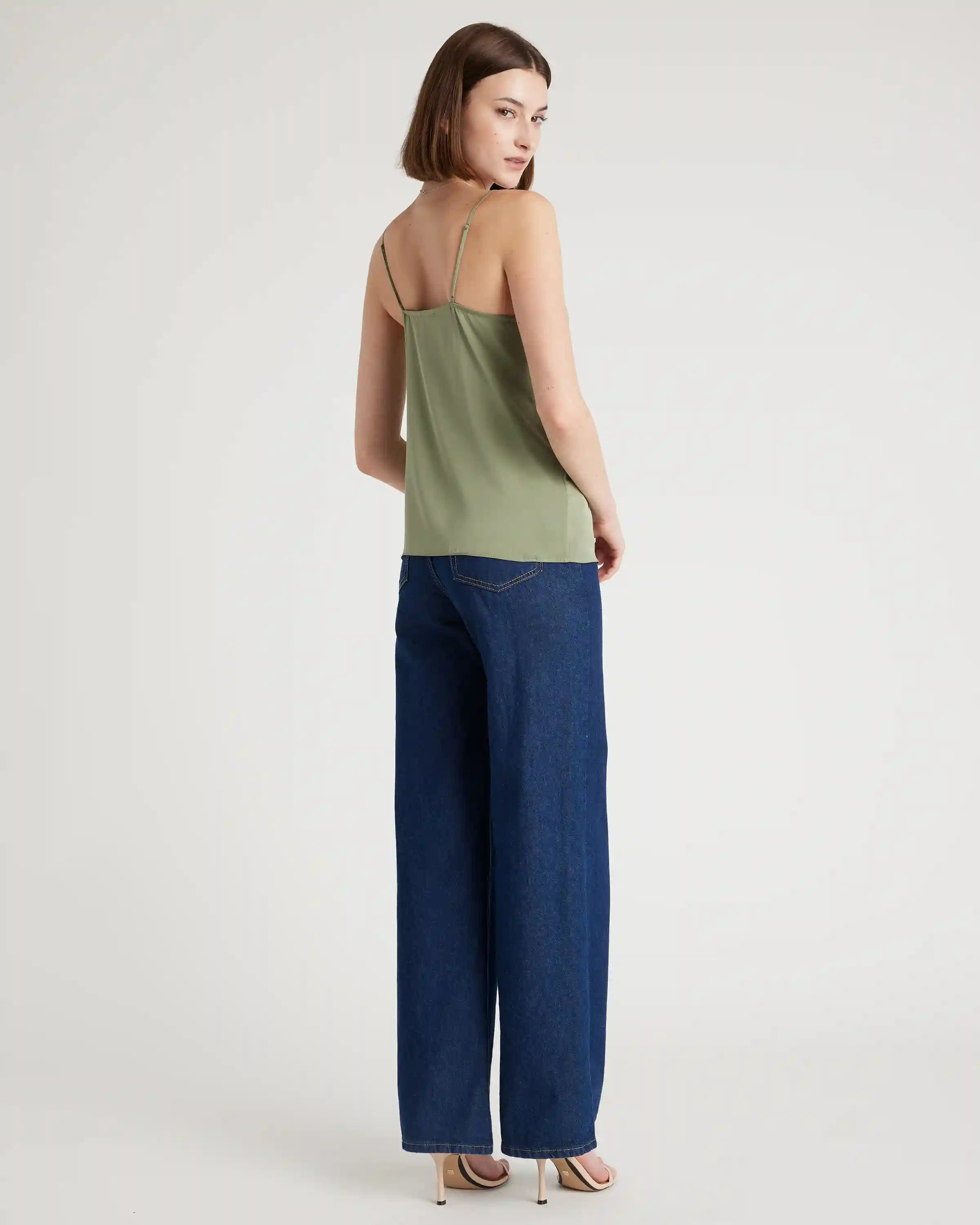 Washable Stretch Silk V-Neck Cami