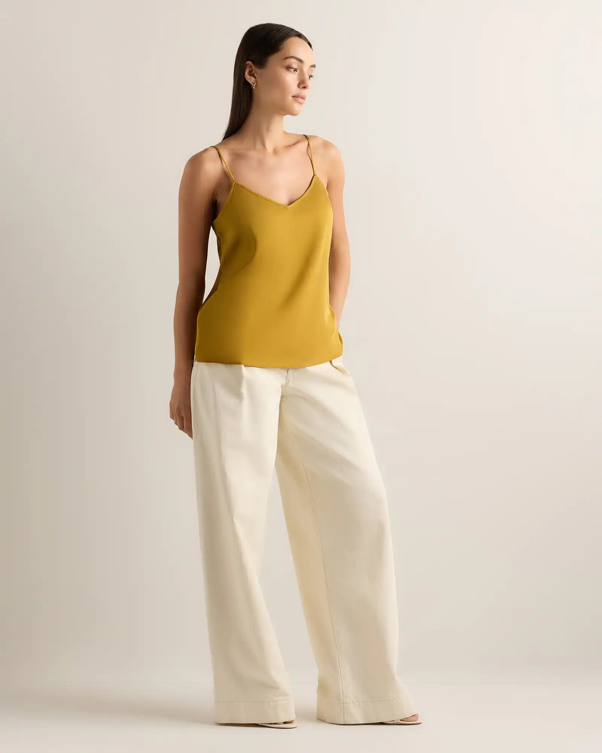 Washable Stretch Silk V-Neck Cami
