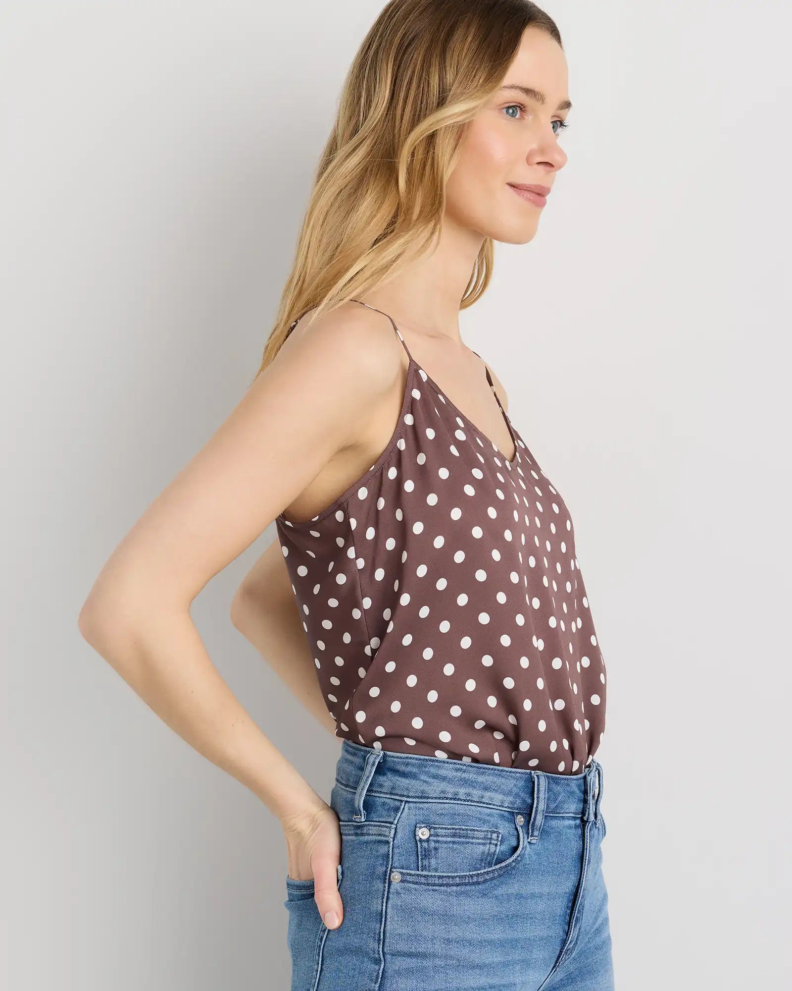 Washable Stretch Silk V-Neck Cami
