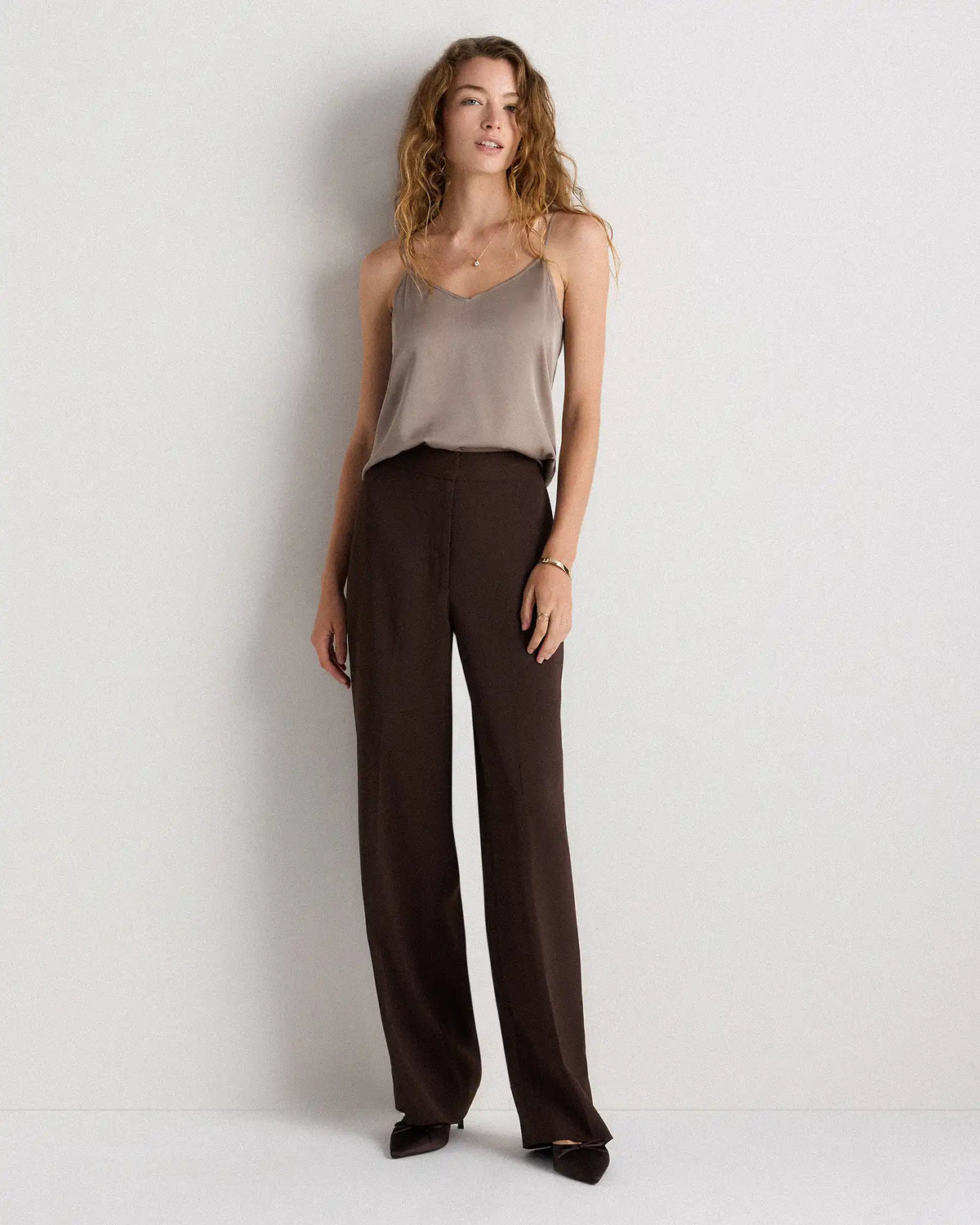 Washable Stretch Silk V-Neck Cami