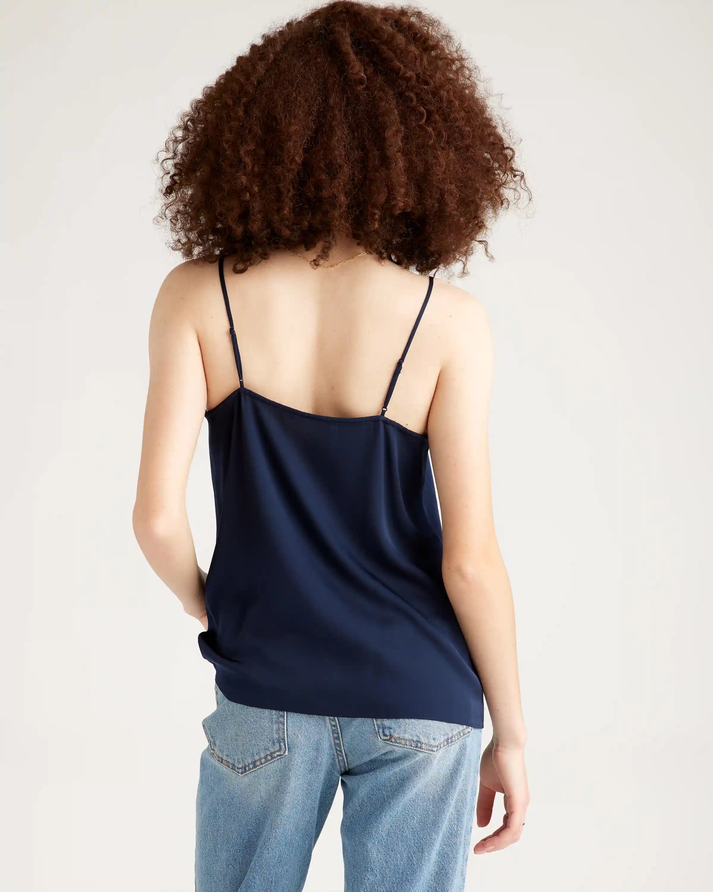 Washable Stretch Silk V-Neck Cami