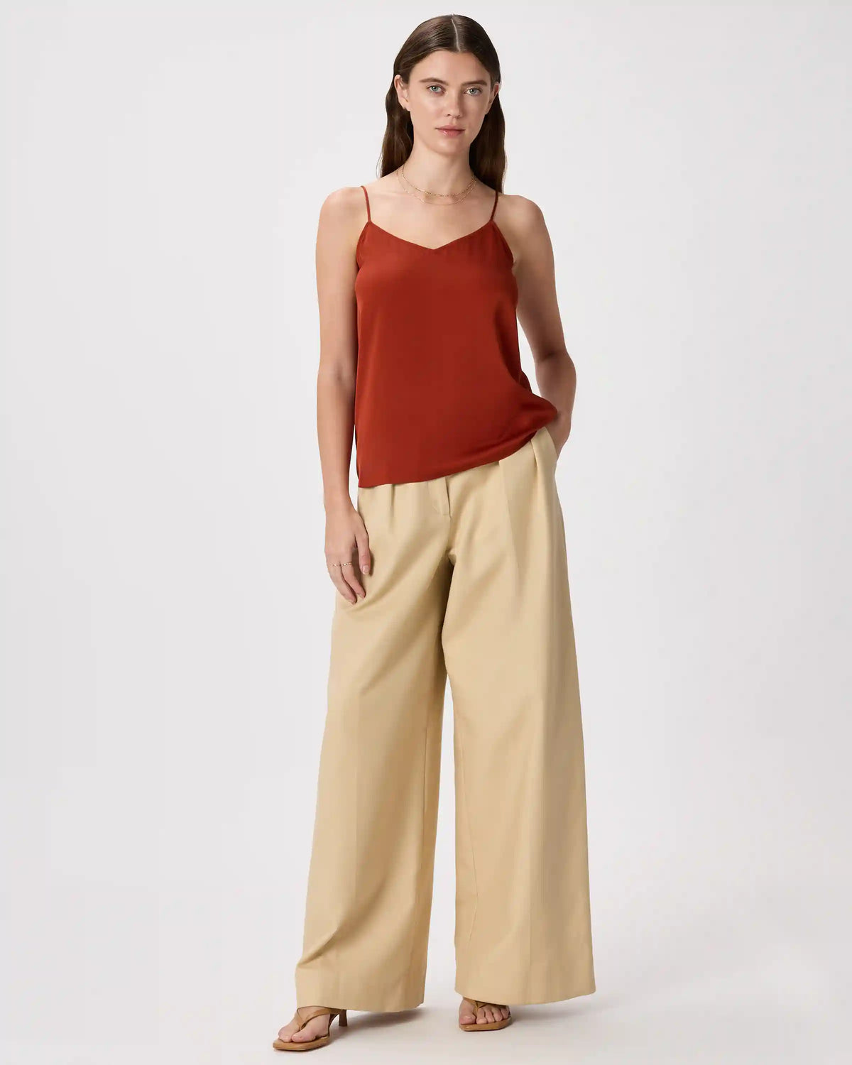 Washable Stretch Silk V-Neck Cami