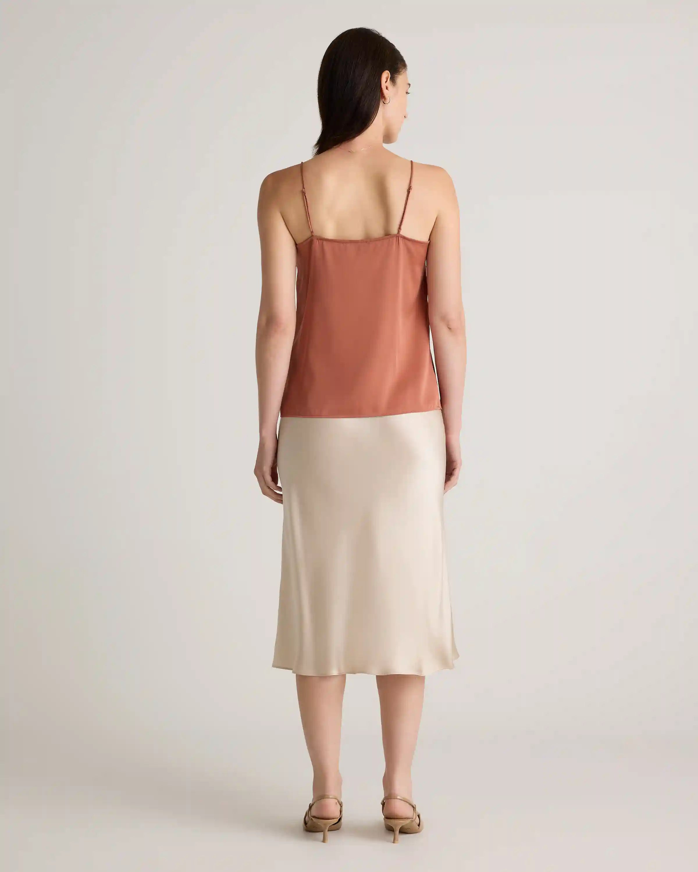 Washable Stretch Silk V-Neck Cami