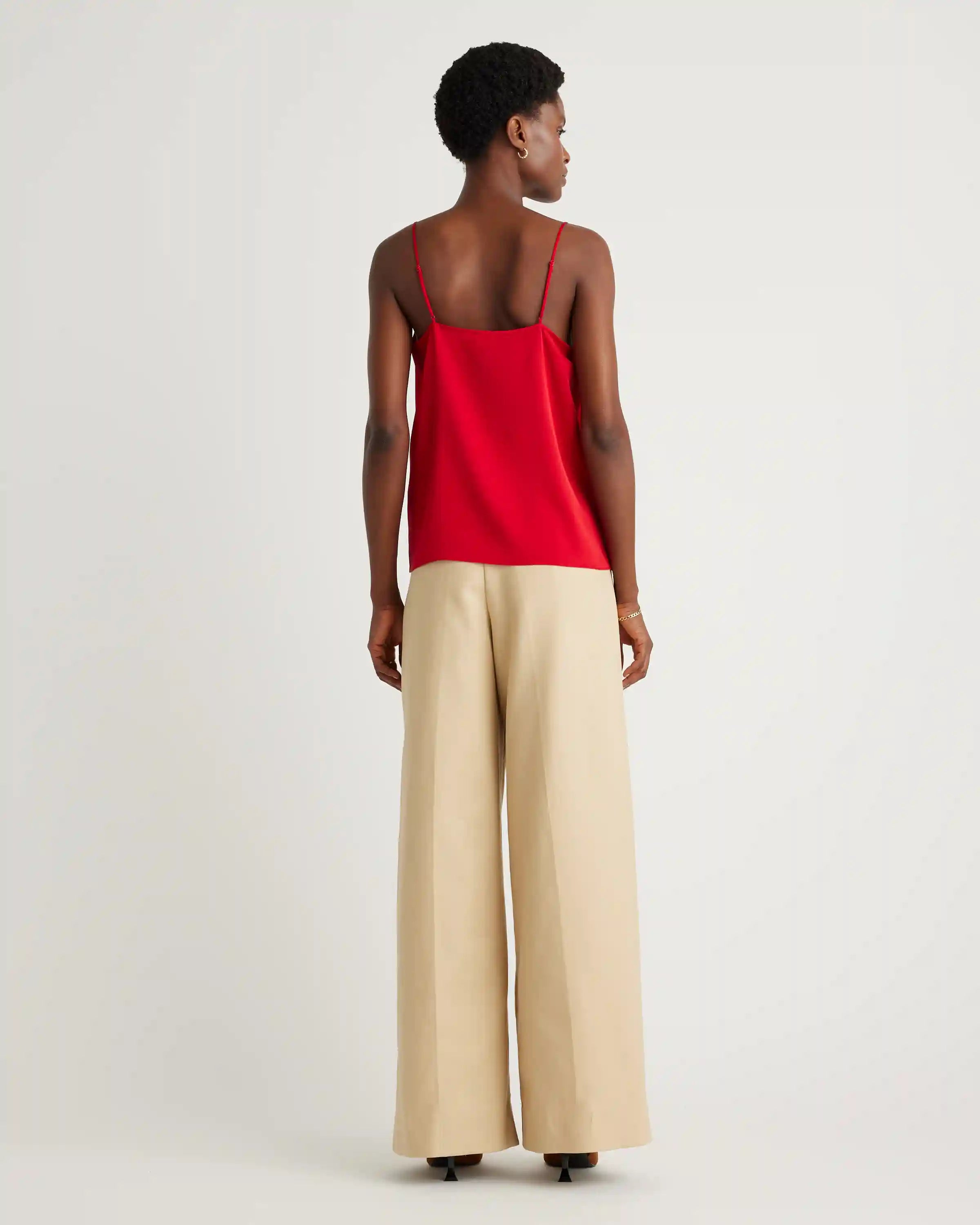 Washable Stretch Silk V-Neck Cami