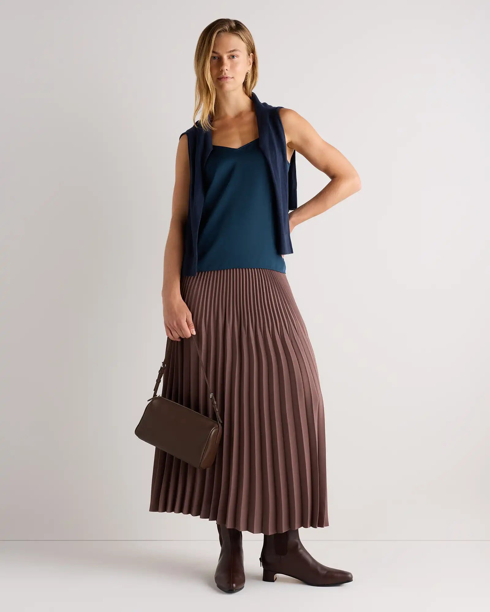 Washable Stretch Silk V-Neck Cami