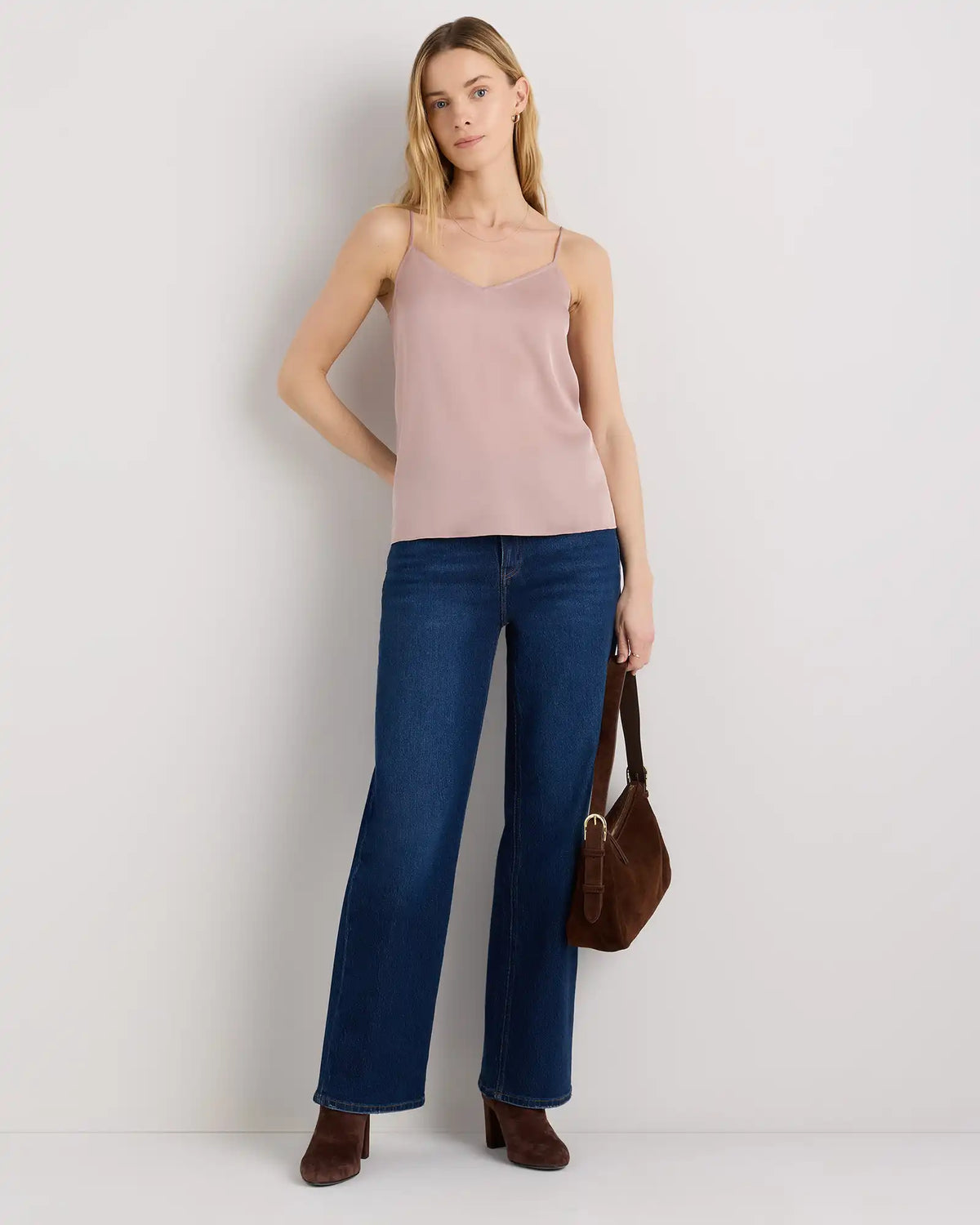 Washable Stretch Silk V-Neck Cami