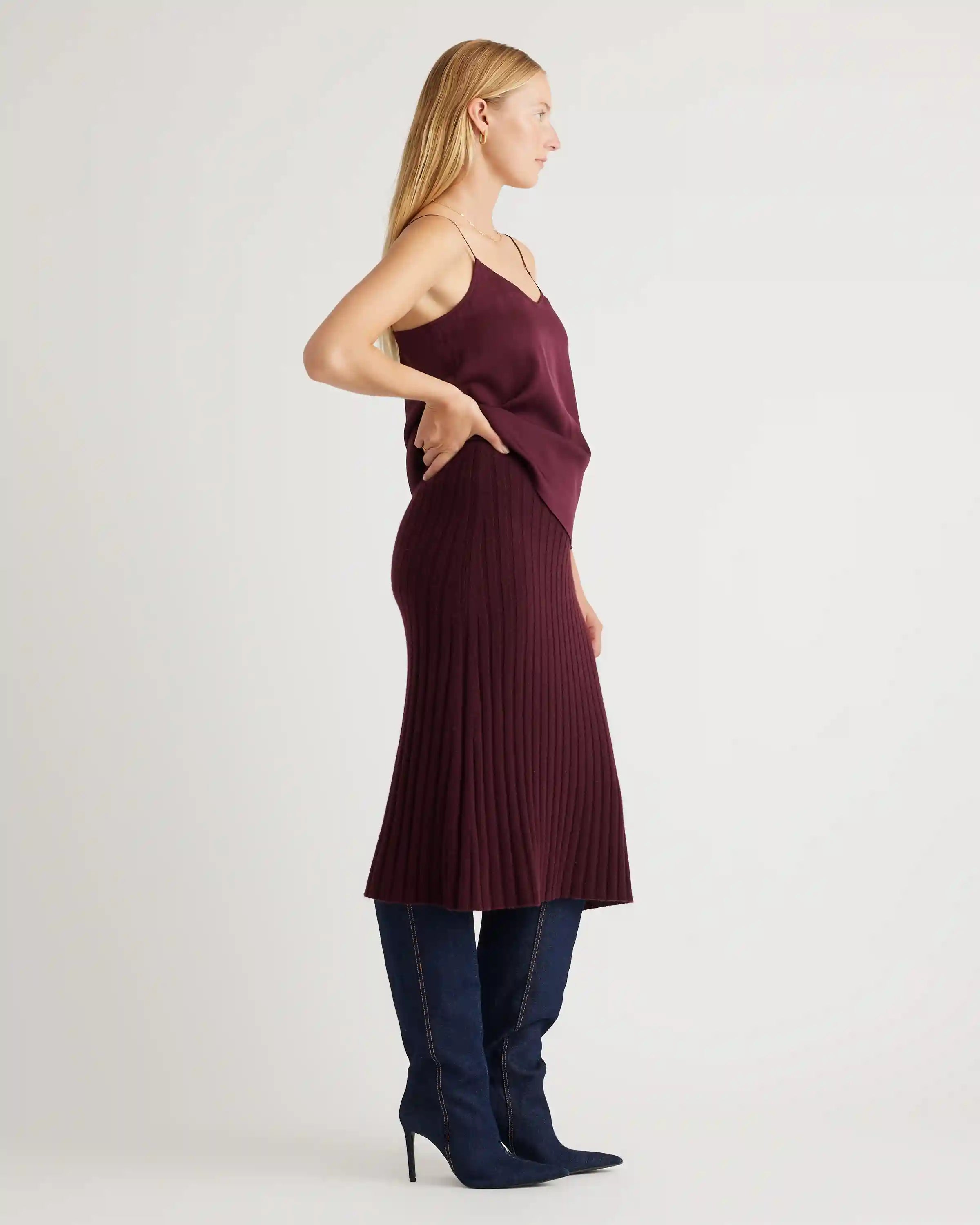 Washable Stretch Silk V-Neck Cami