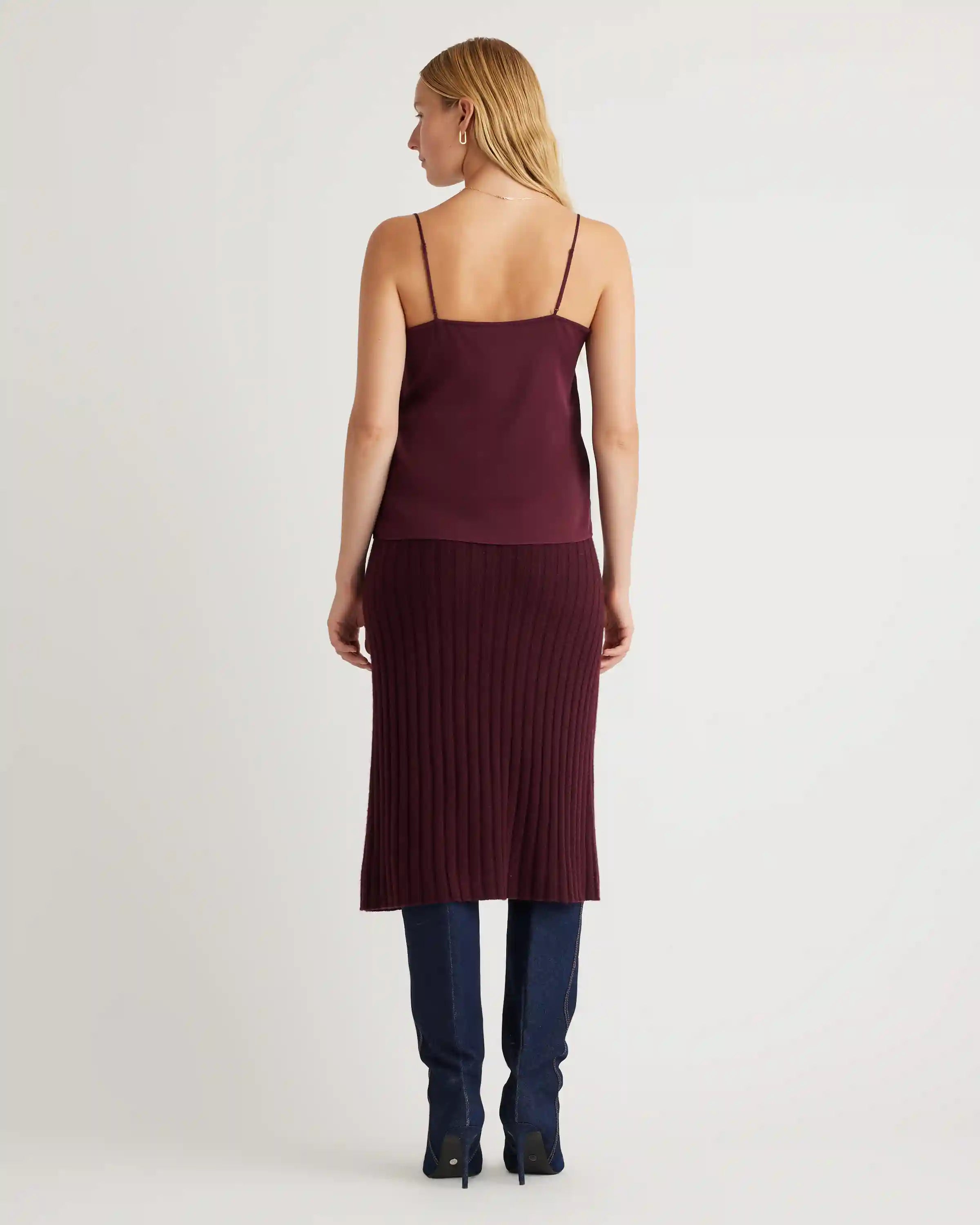 Washable Stretch Silk V-Neck Cami