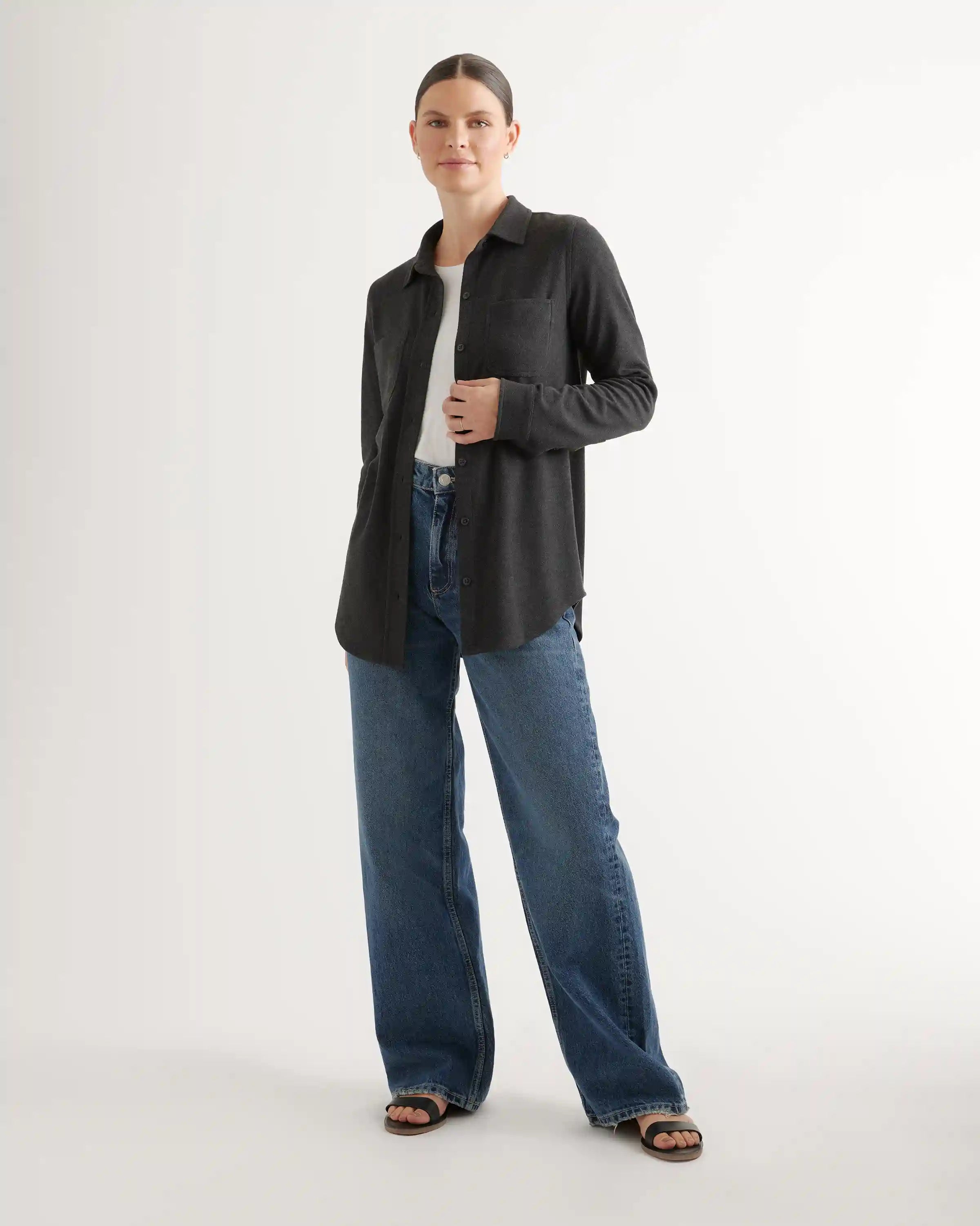 Stretch Sweater Fleece Shirt