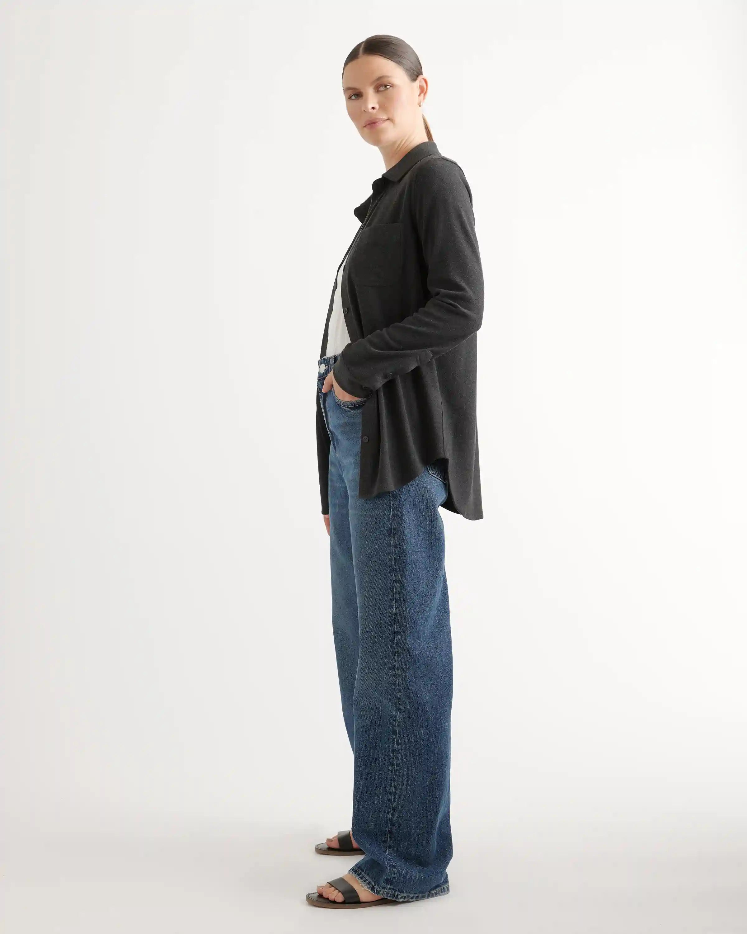 Stretch Sweater Fleece Shirt