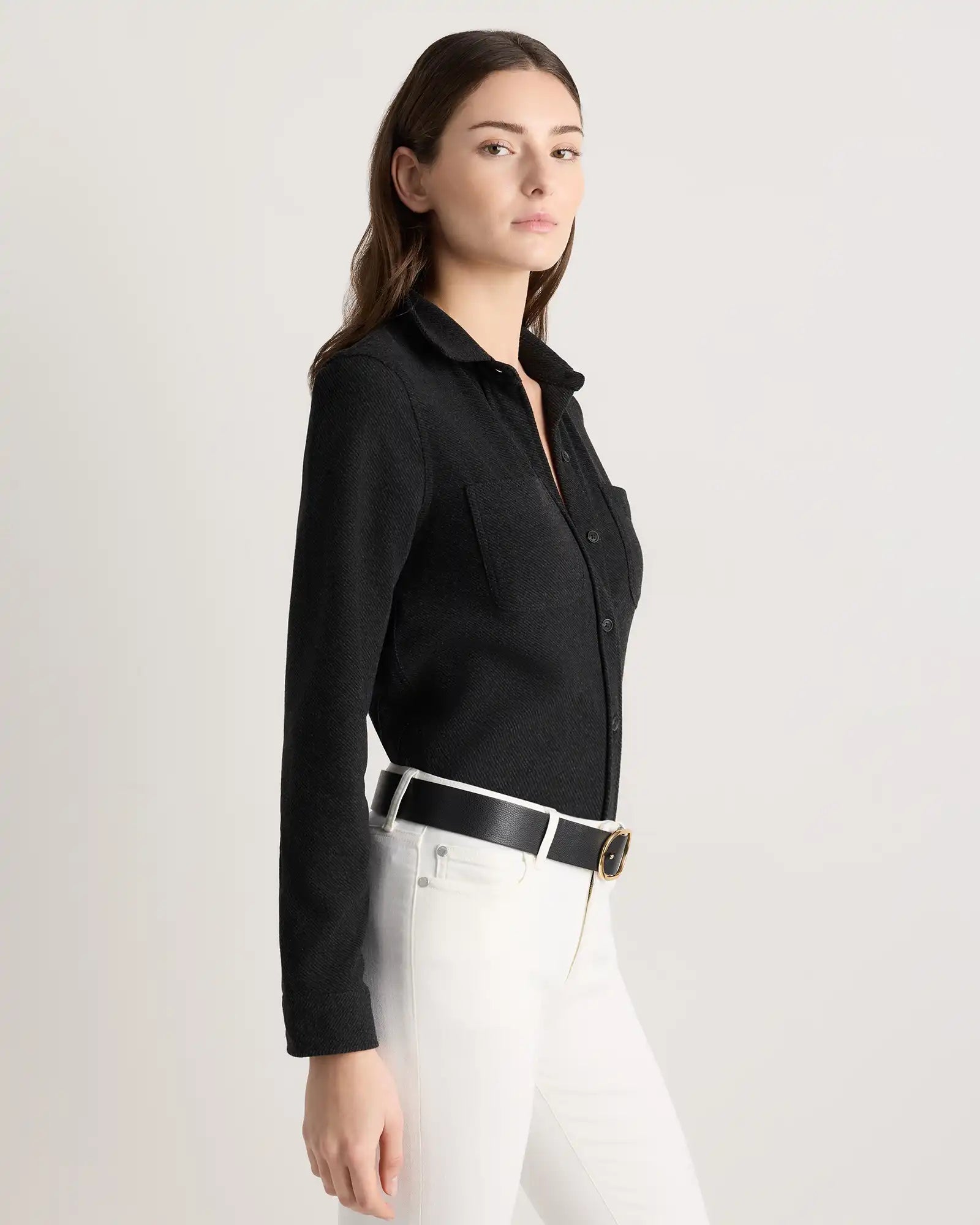 Stretch Sweater Fleece Shirt