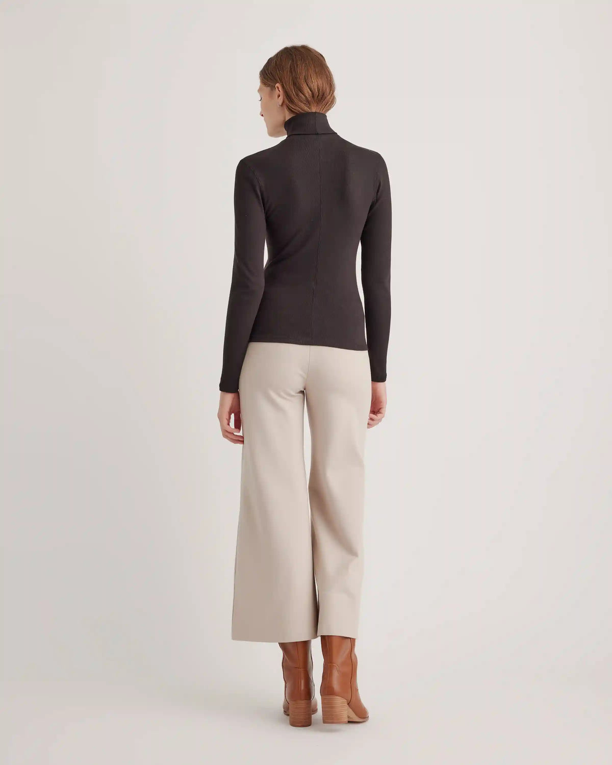 Organic Cotton Micro-Rib Turtleneck